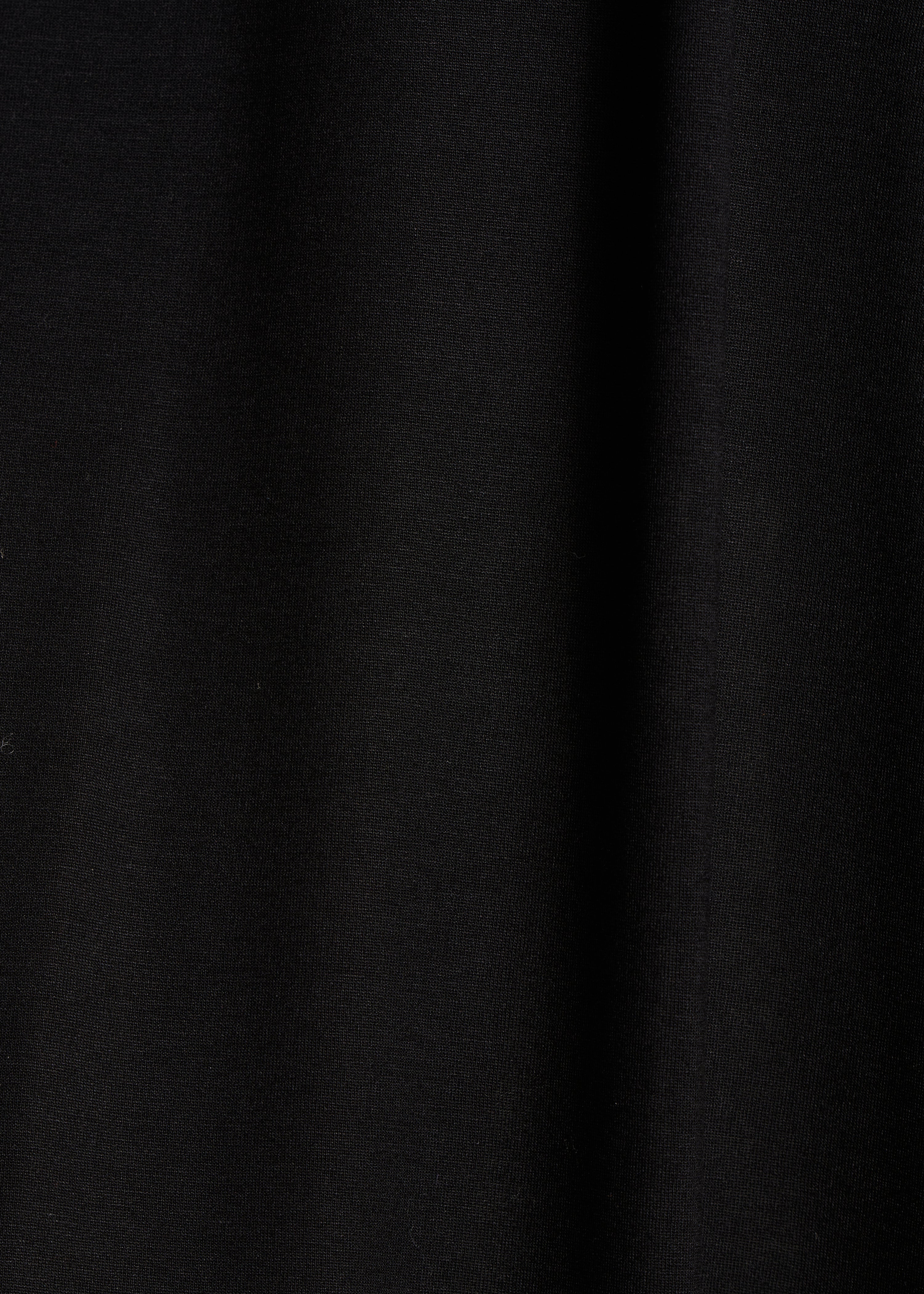 Black fitted long dress with short sleeves