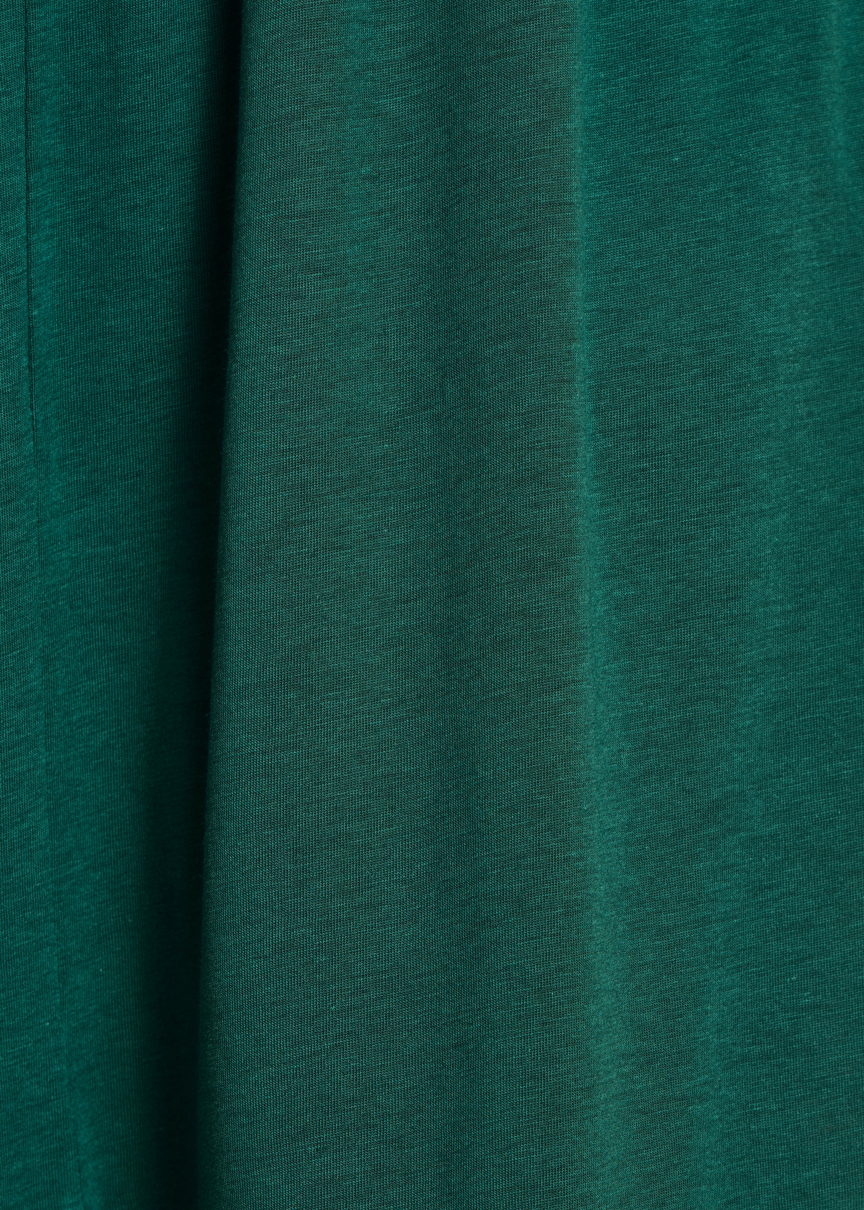 Petrol blue long dress in lyocell