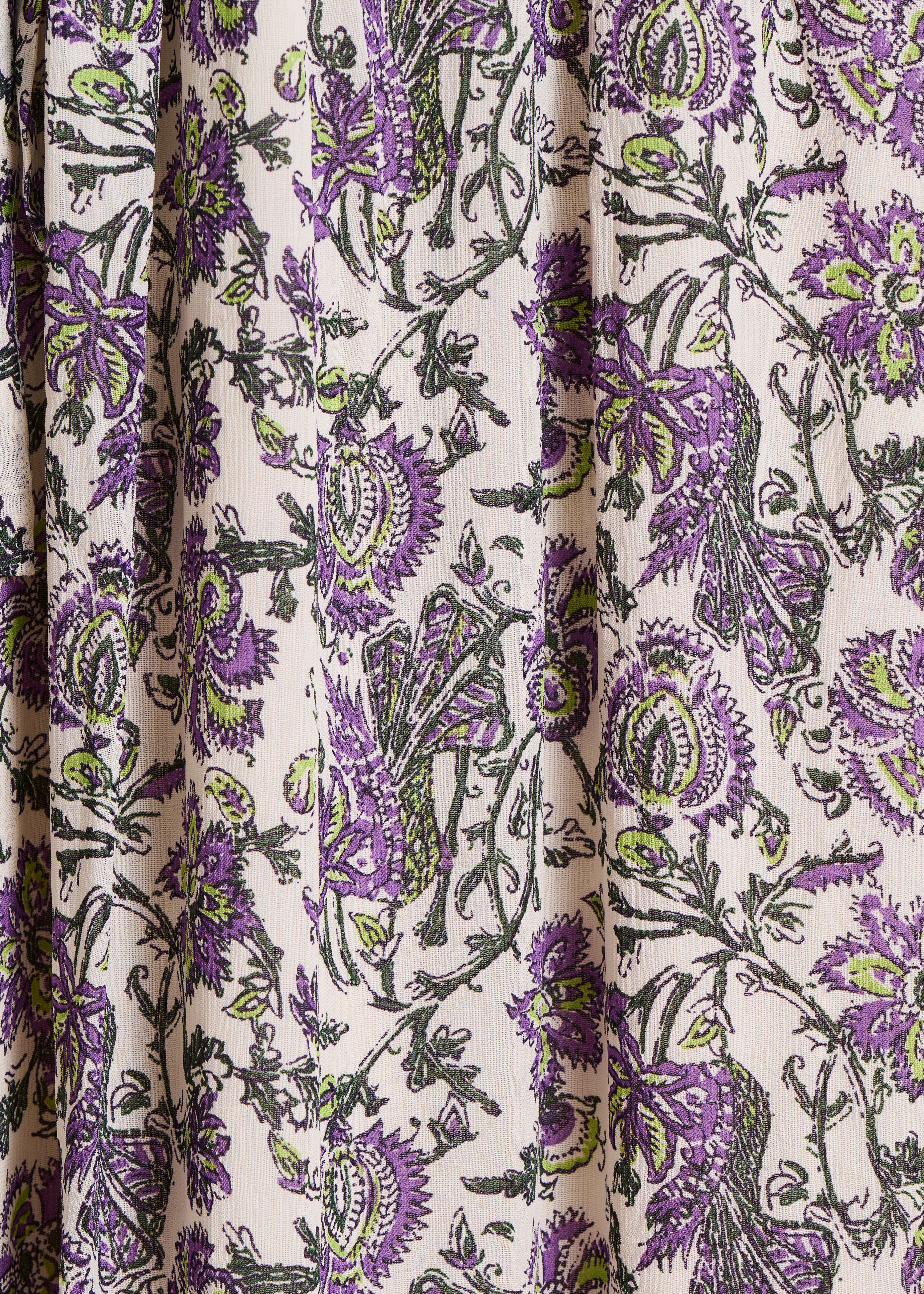 Oversized lange jurk in paars met bloemenprint