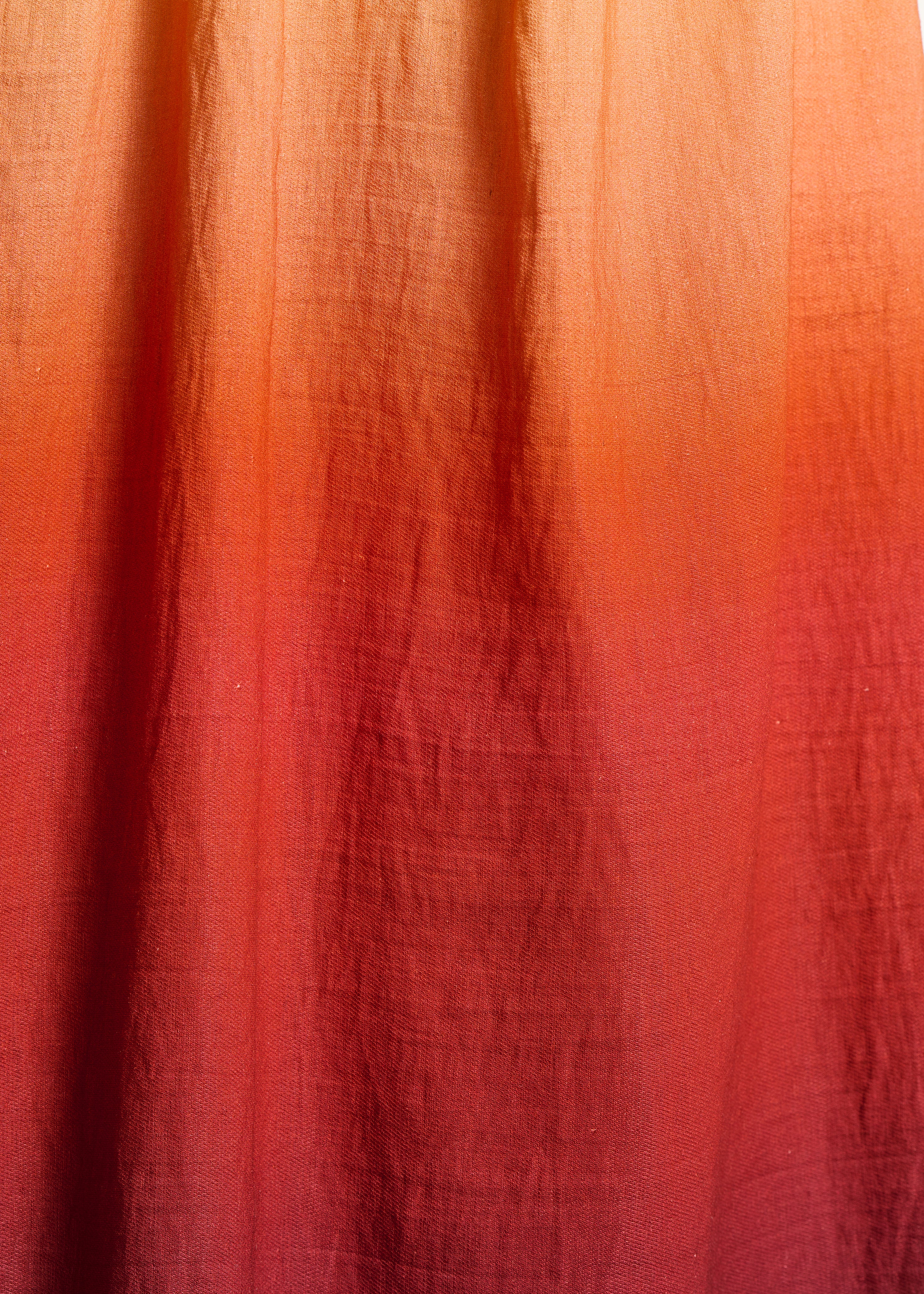 Lange jurk met meerkleurige tie-dye print