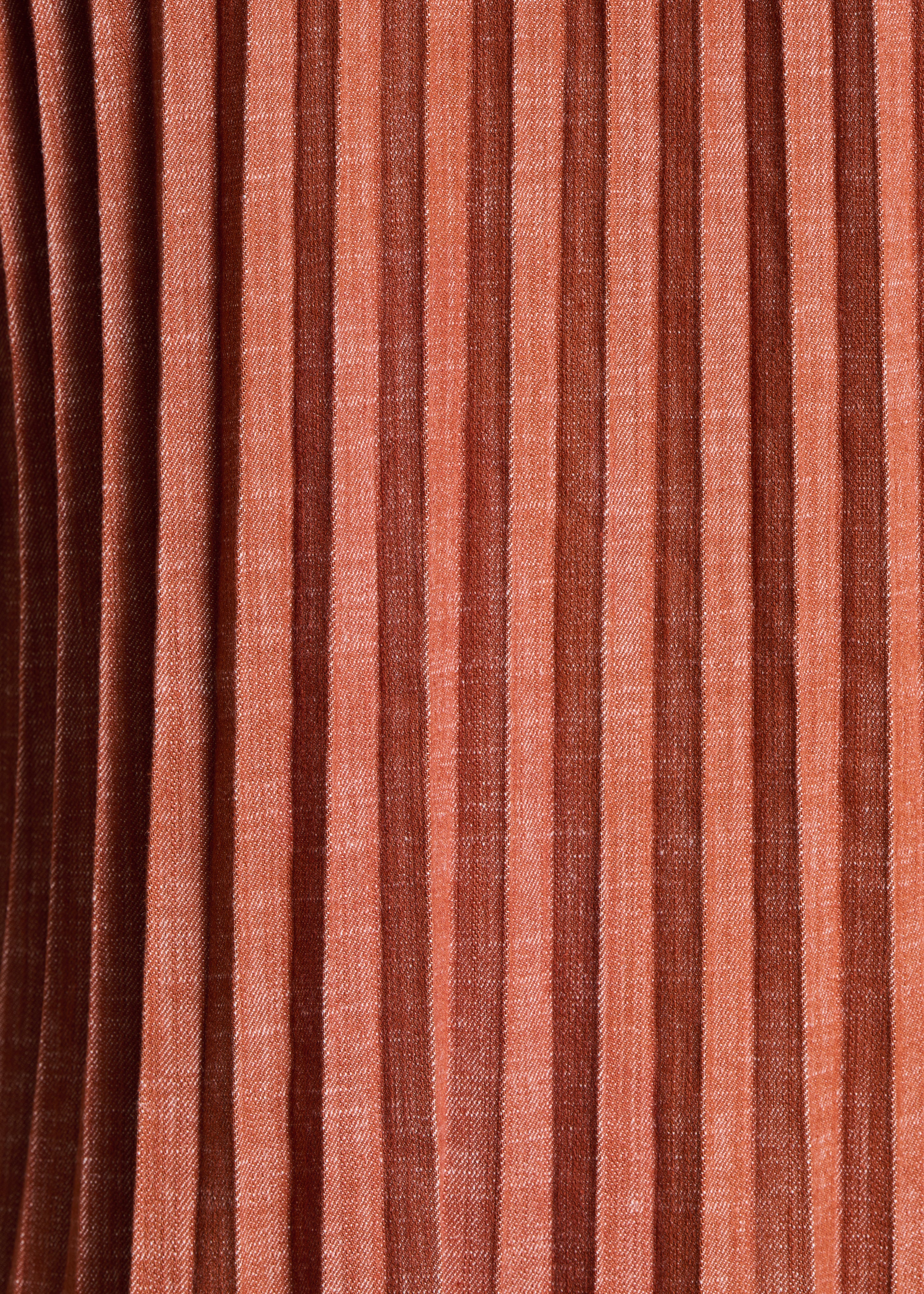 Terracotta sleeveless denim top