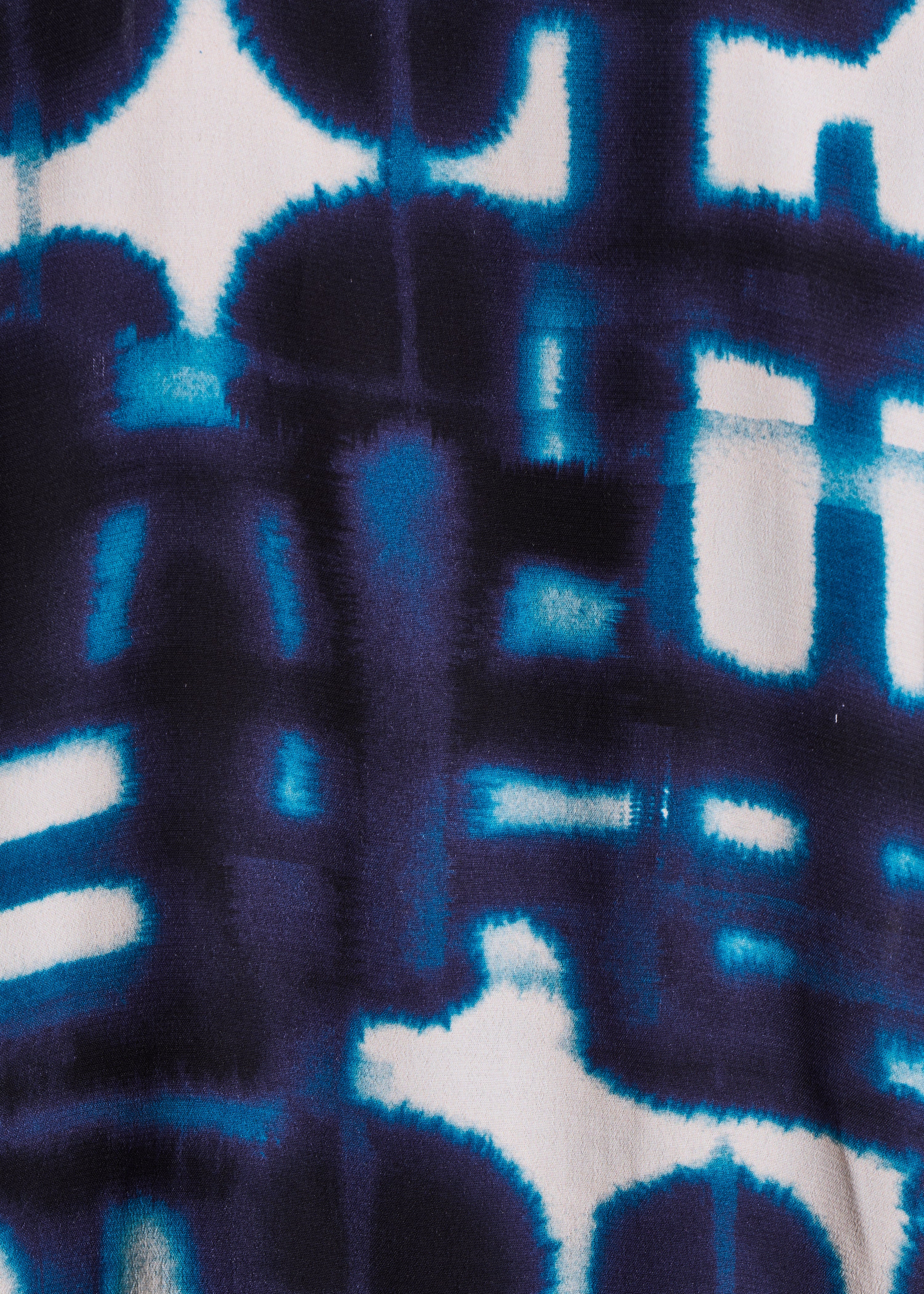 Top ample manches longues imprimé bleu