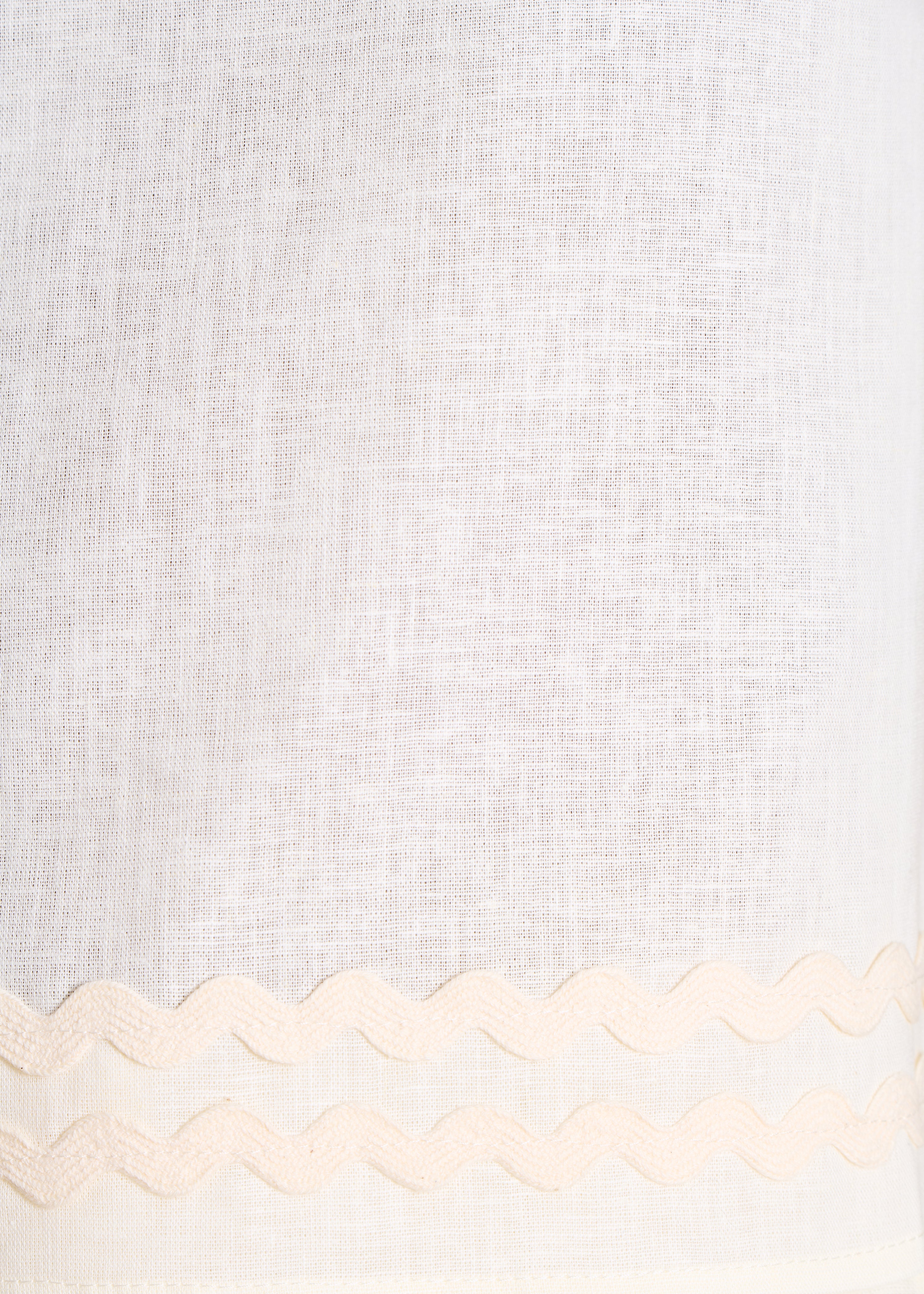 Sleeveless off-white top in linen and cotton