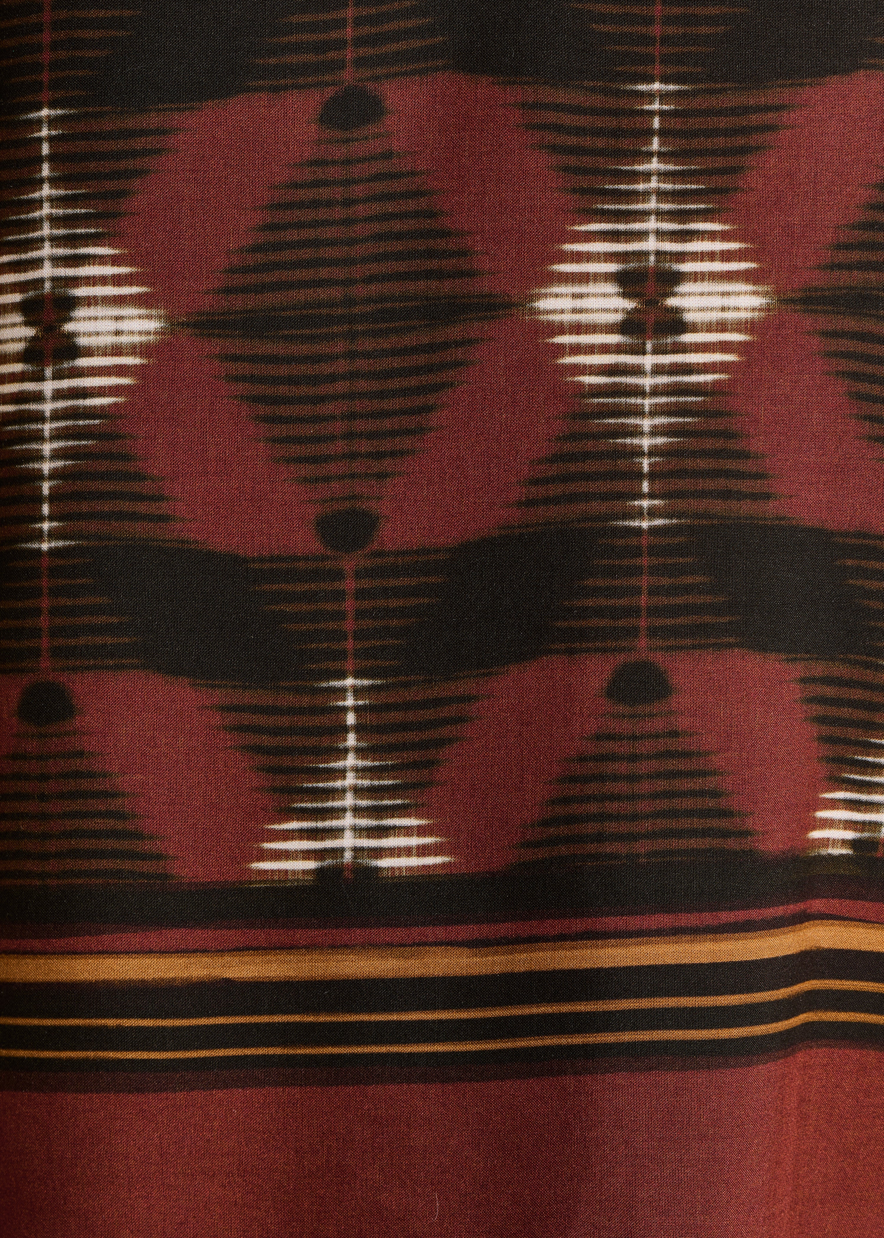 Brown printed short-sleeve top