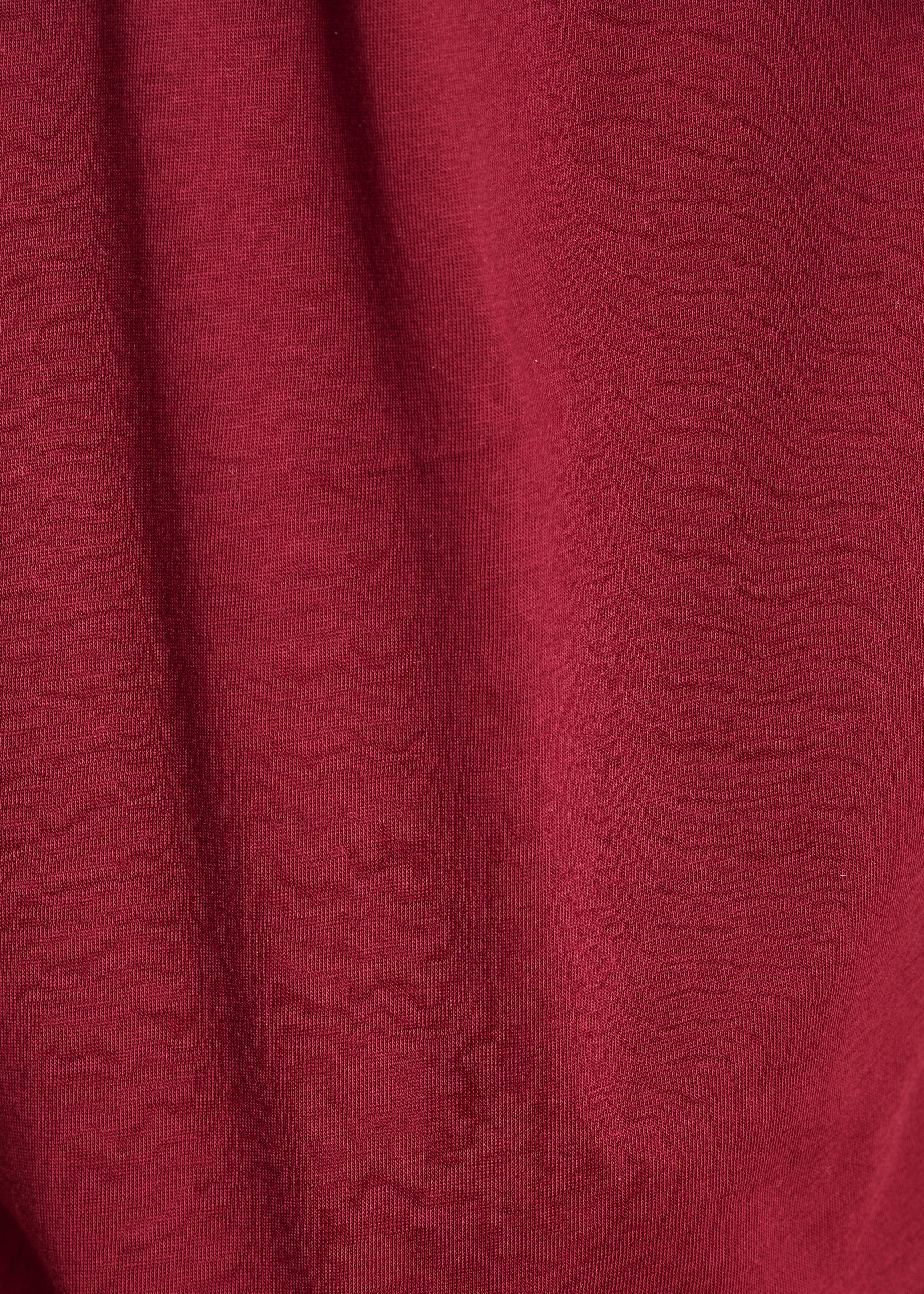 Bordeauxrotes T-Shirt mit kurzen Ärmeln aus Bio-Baumwolle