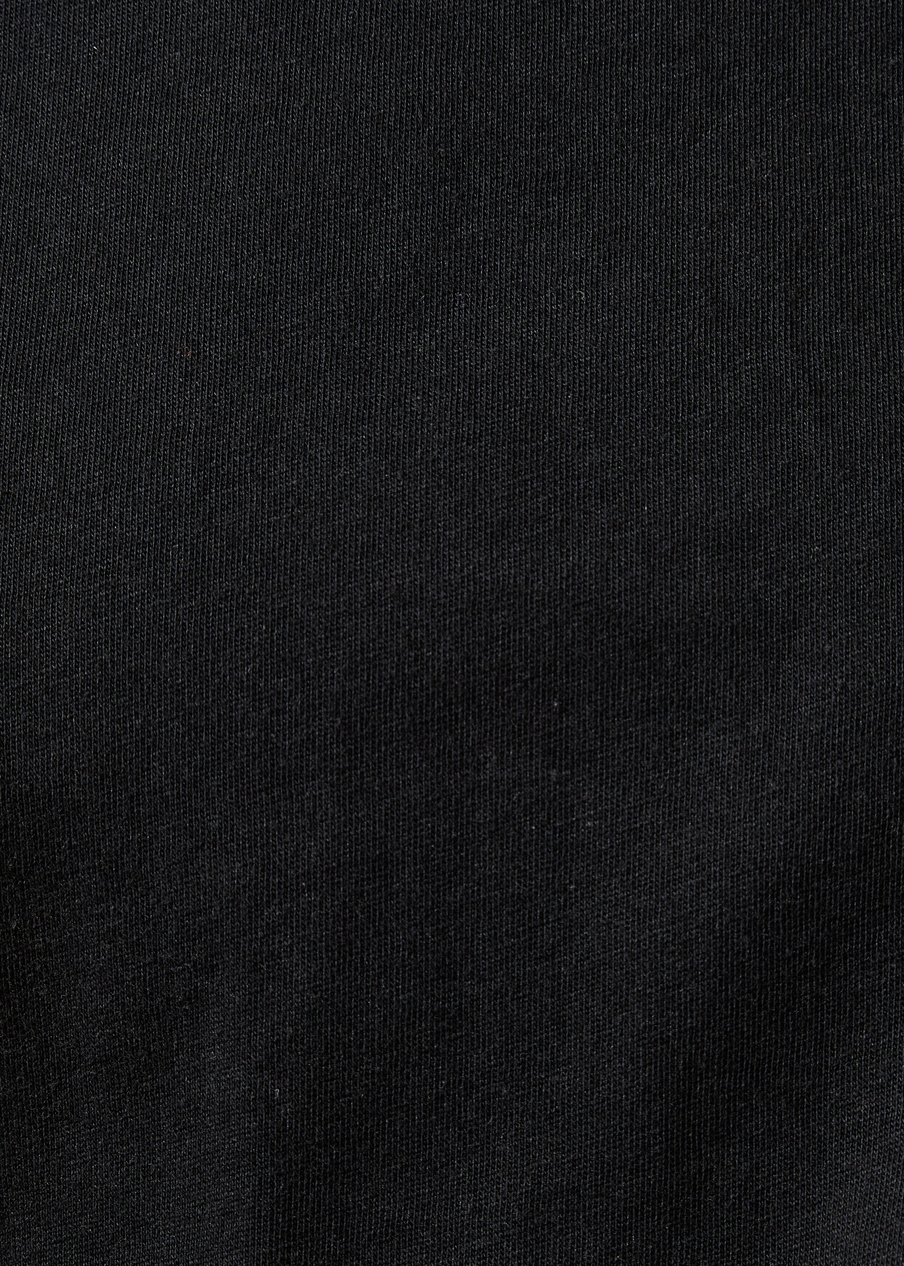 Schwarzes T-Shirt mit kurzen Ärmeln aus Bio-Baumwolle