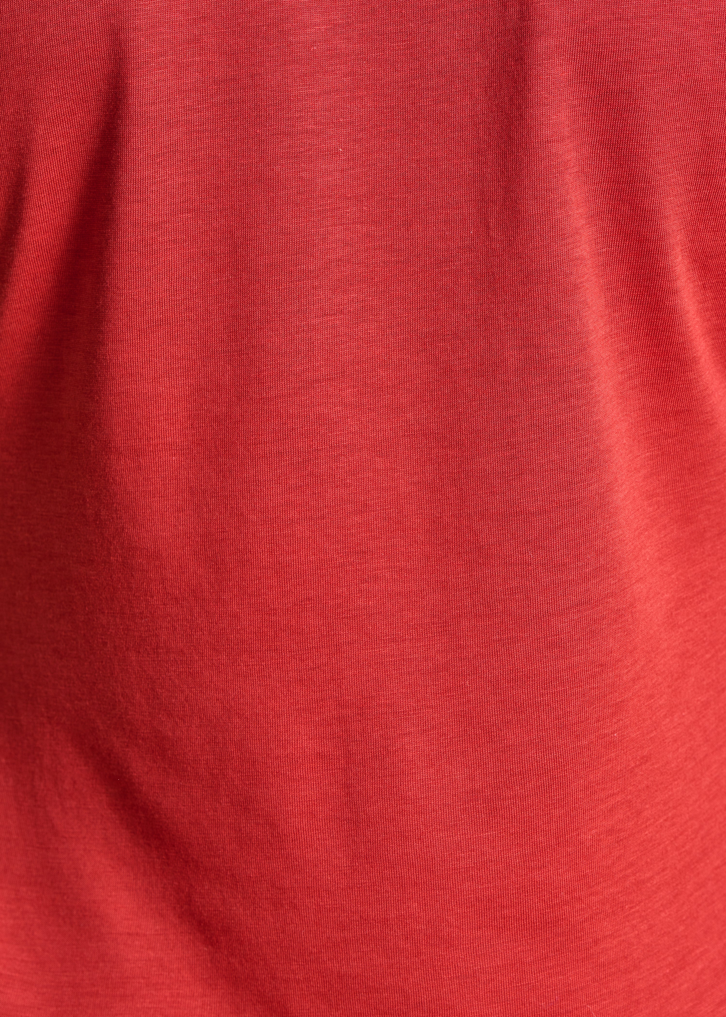 T-shirt fluide rouge en lyocell et coton