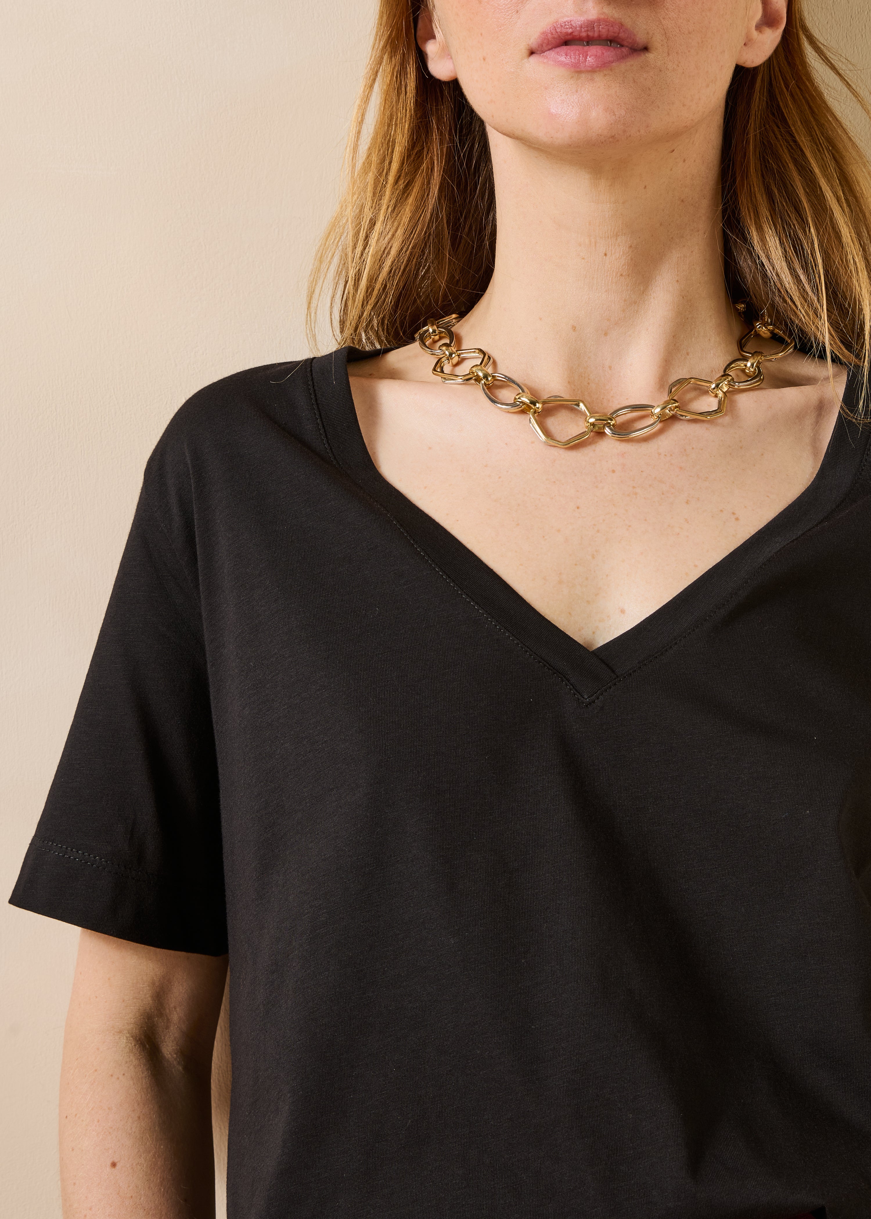 Camiseta oversize negra de manga corta