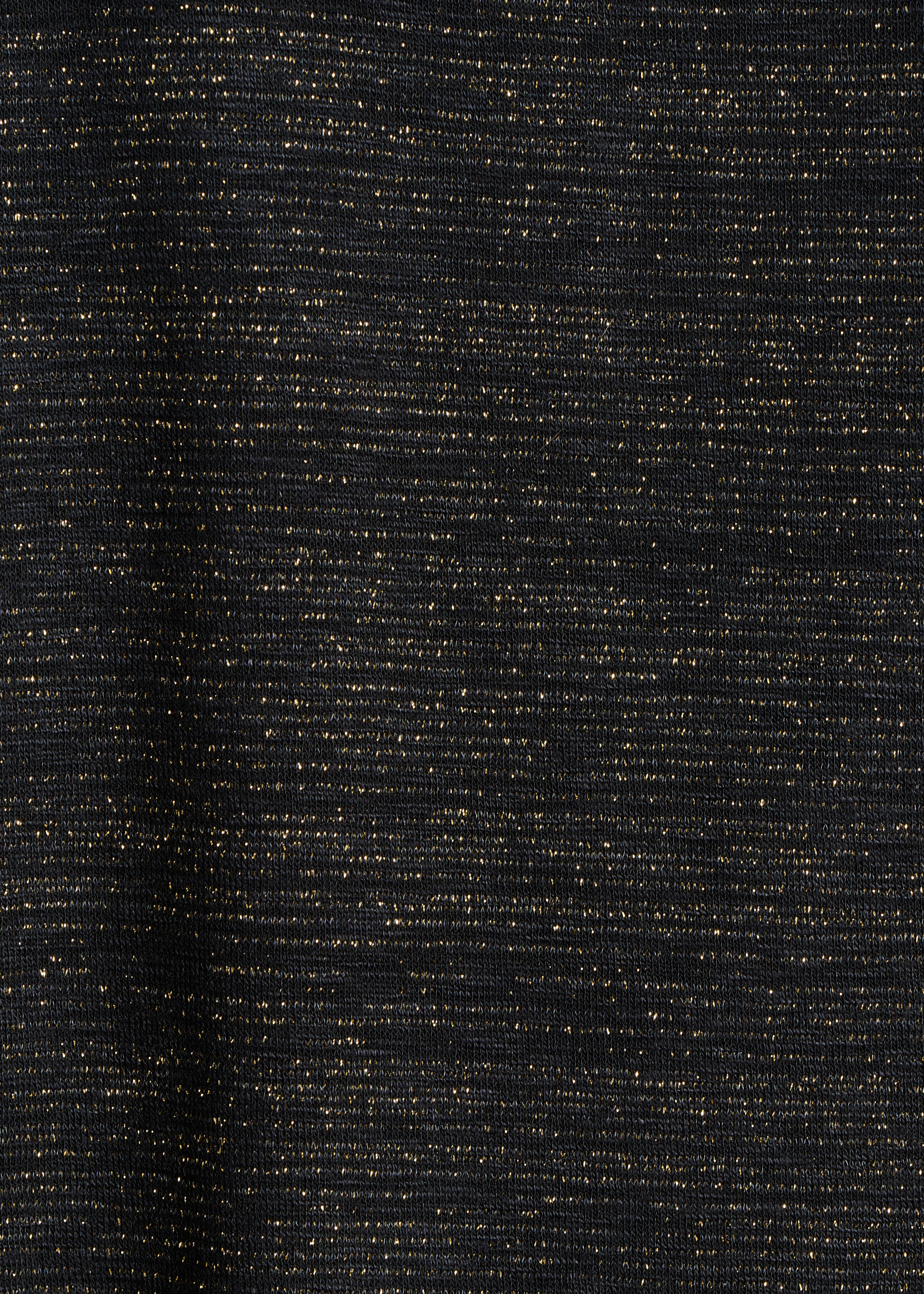 Zwart soepelvallend T-shirt met korte mouwen