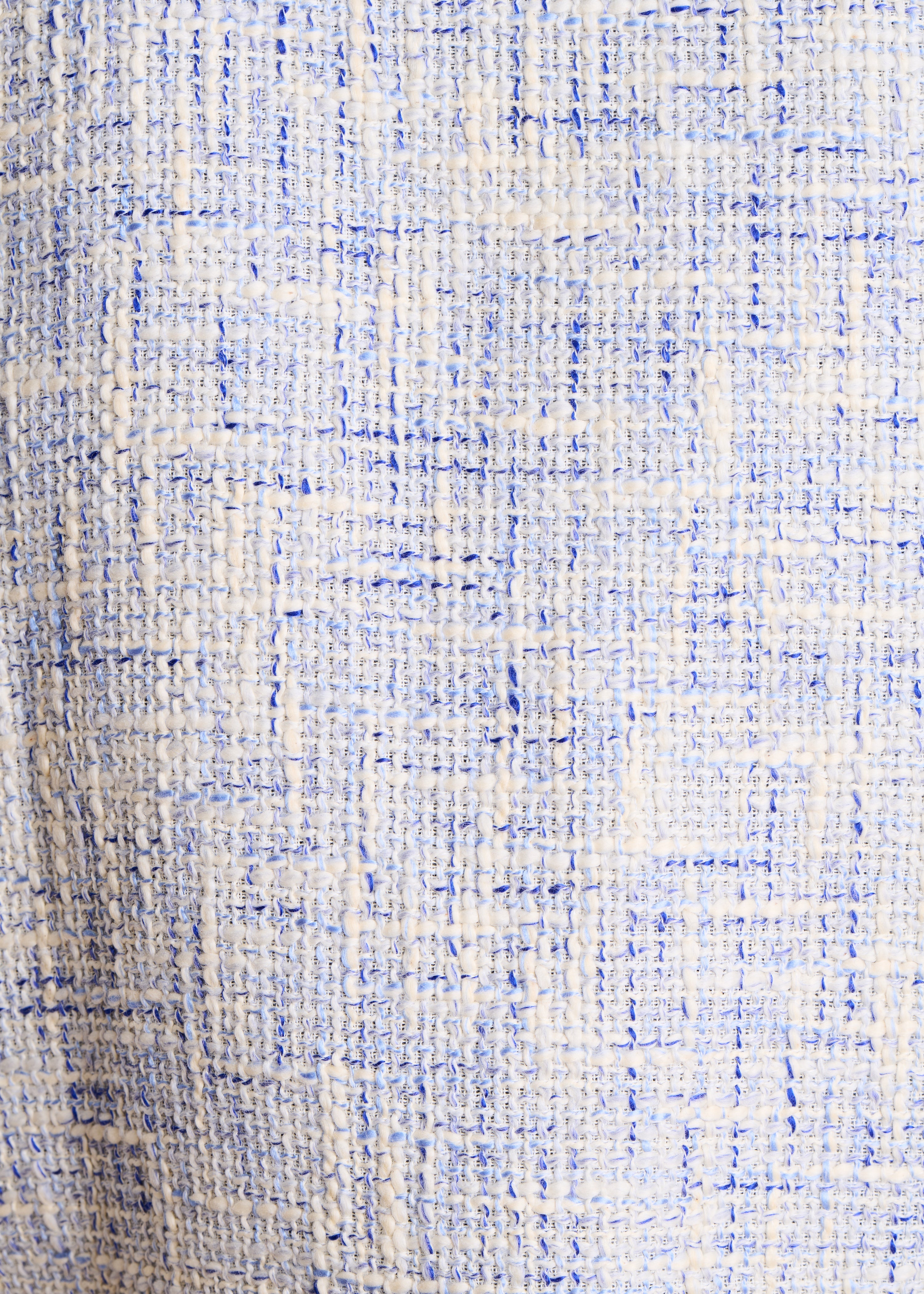 Giacca dritta blu in tweed