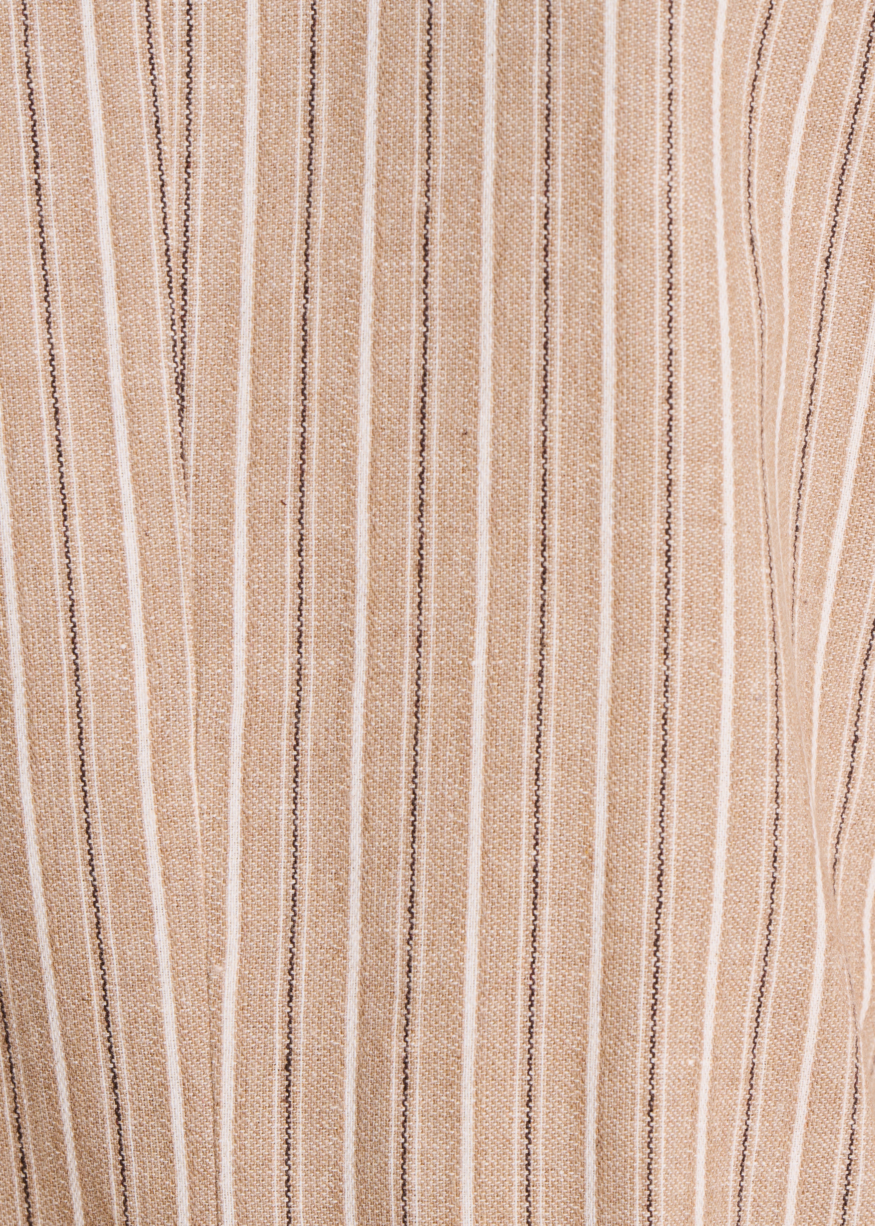 Veste sans manches beige ceinturée à rayures