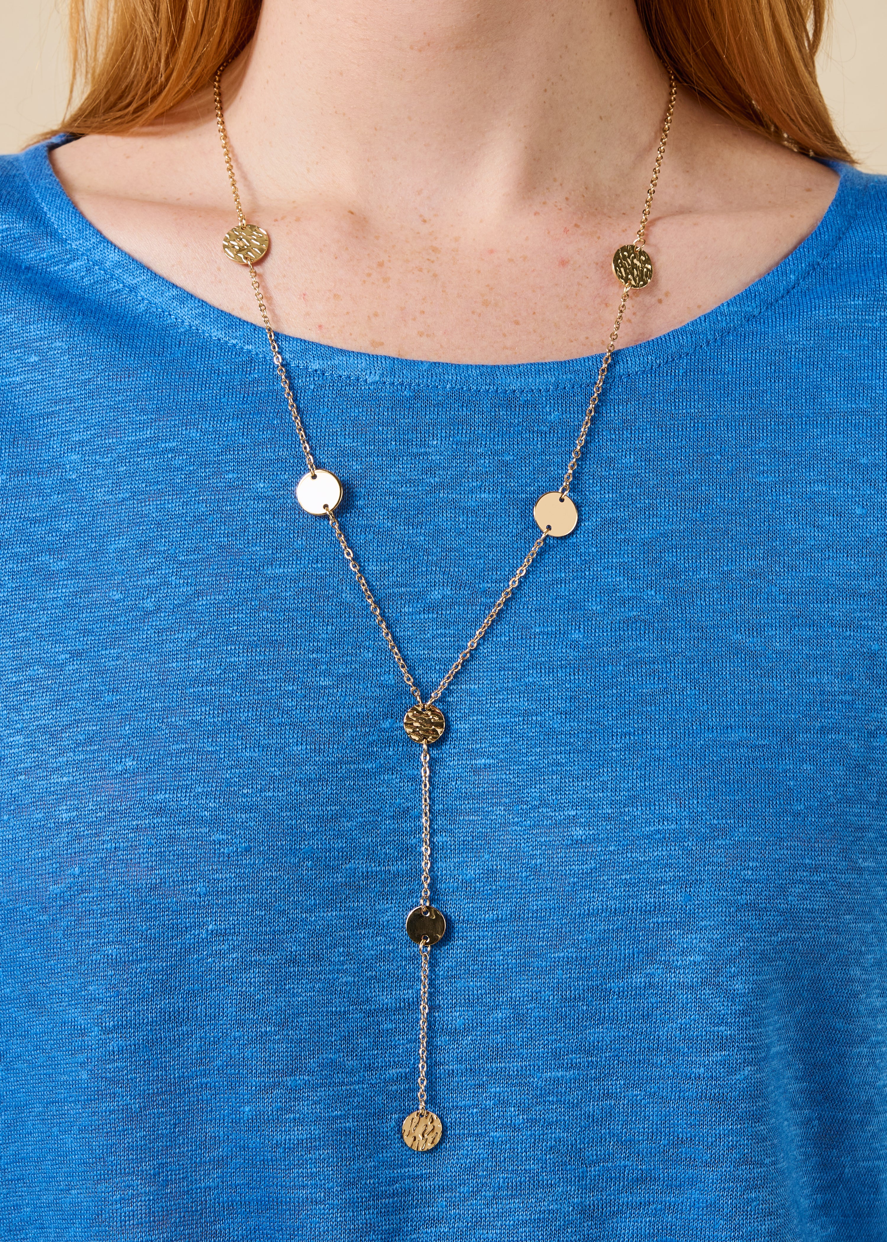 Collier sautoir doré