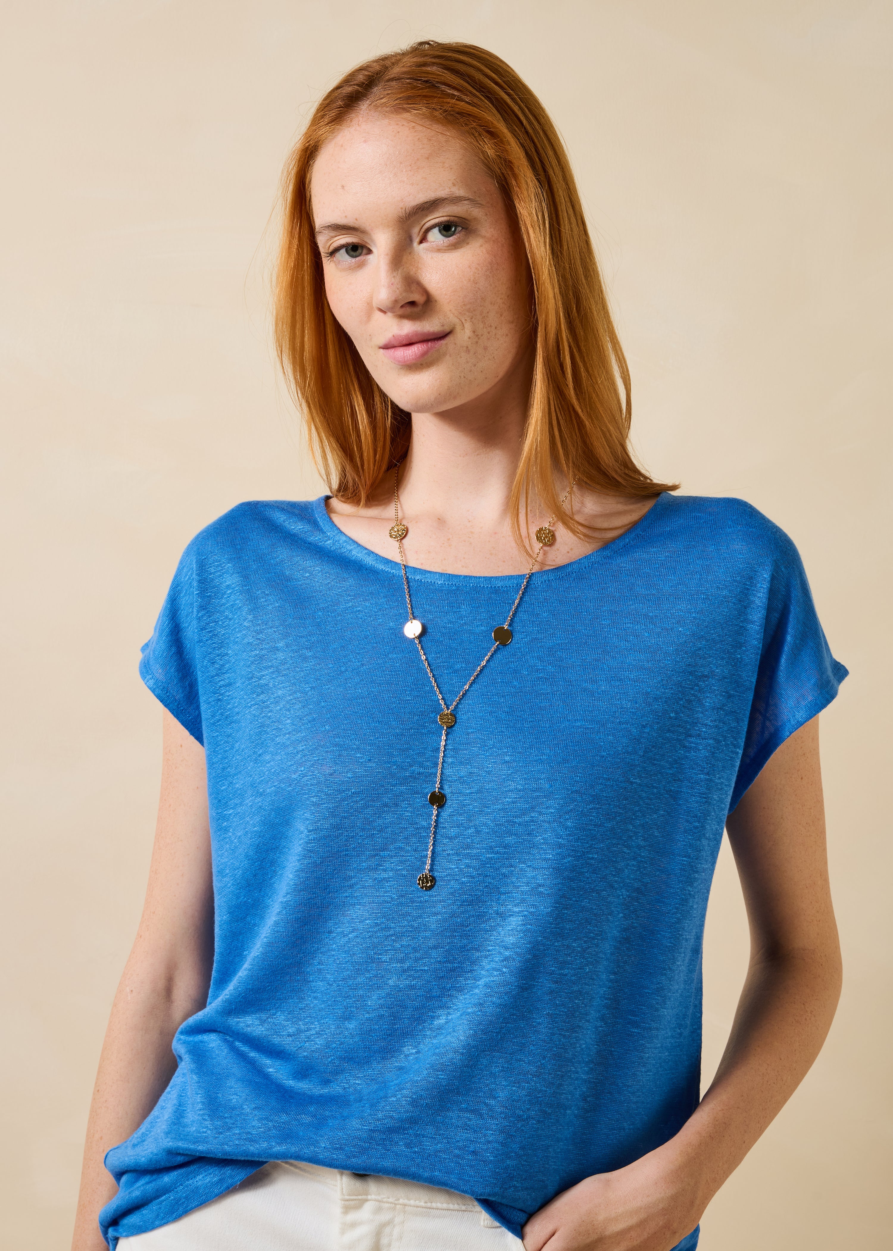 Collier sautoir doré