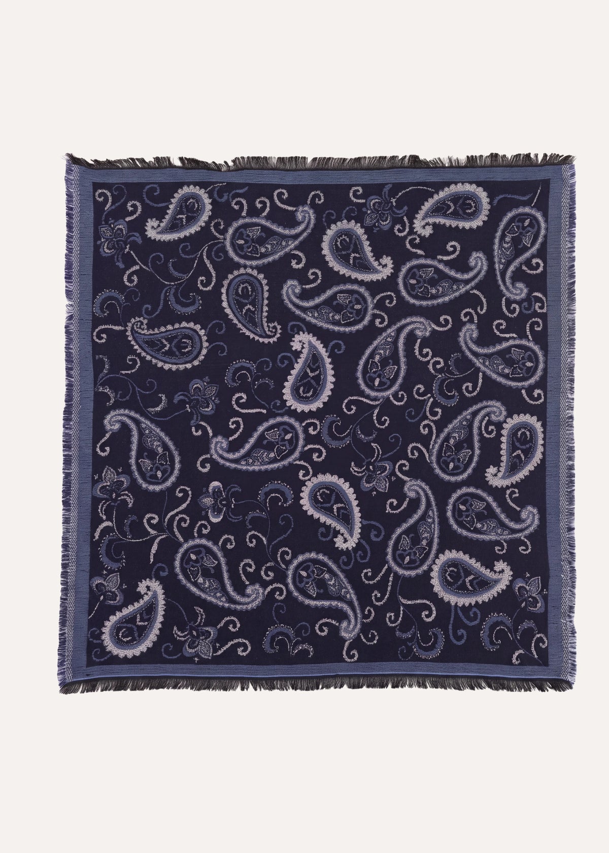 Blue square scarf - Grizzly