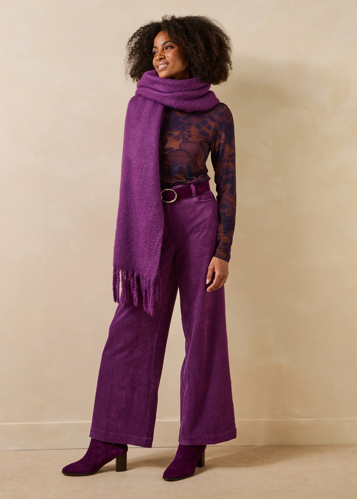 Plum scarf - Guae