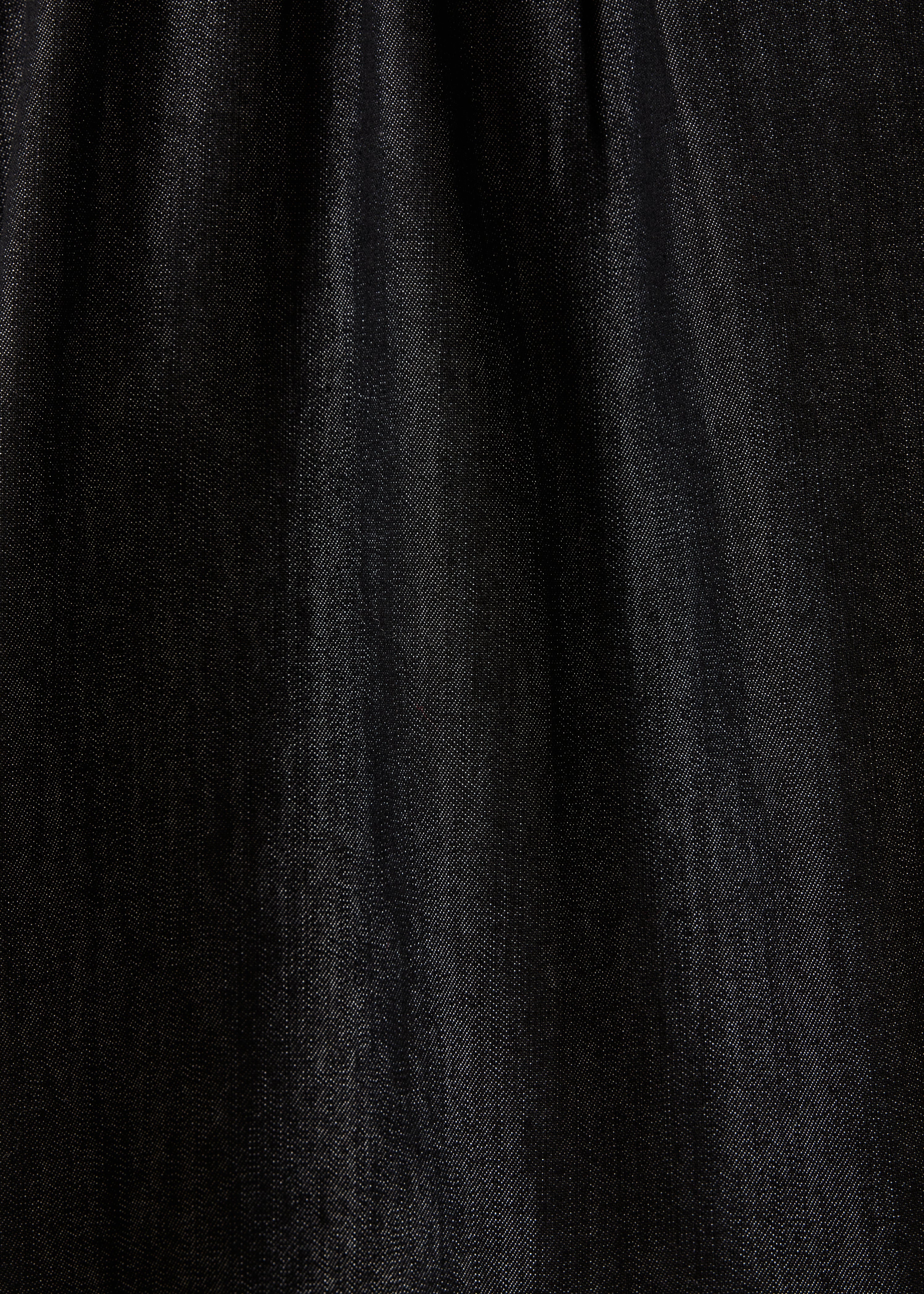 Camisa de denim negro de manga larga
