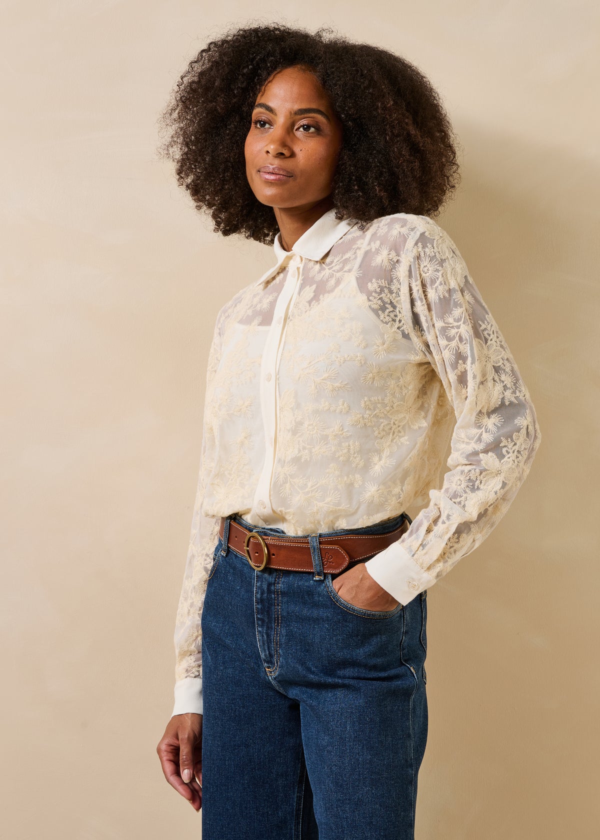 Ecru shirt - Pepa