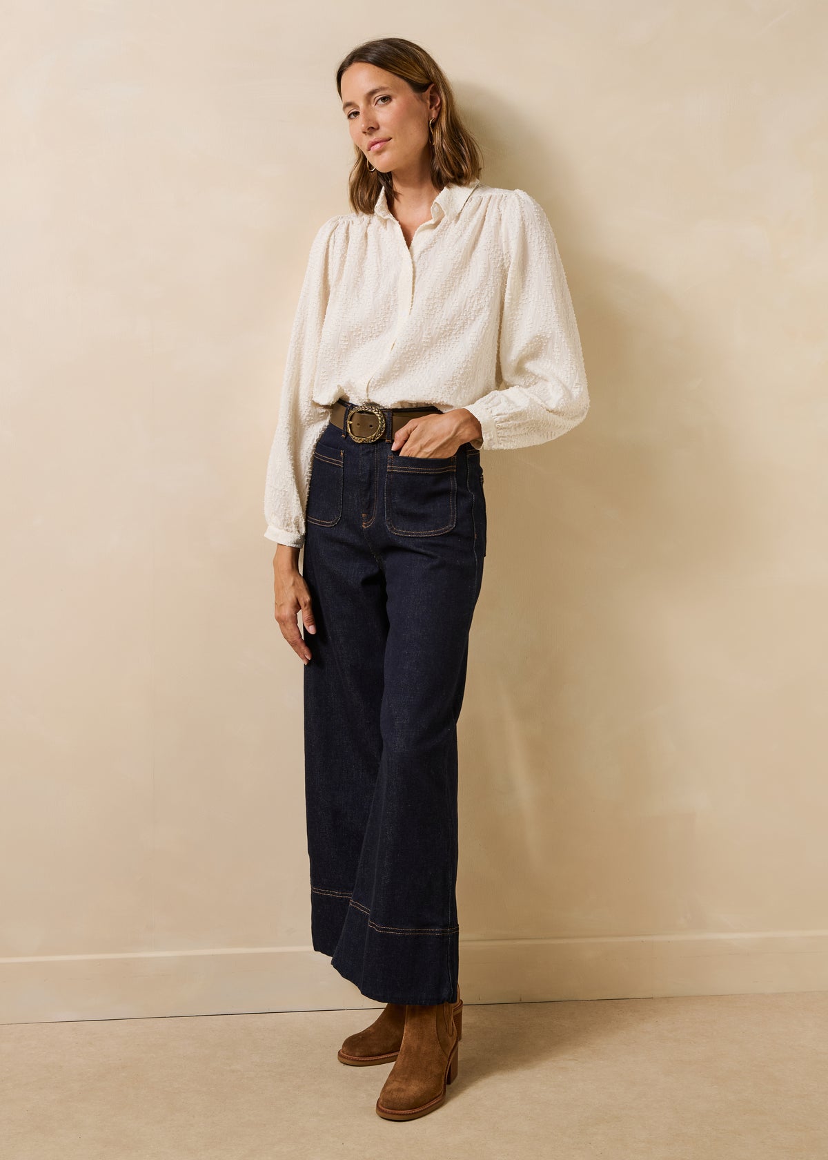 Chemise blanc cassé - Topou