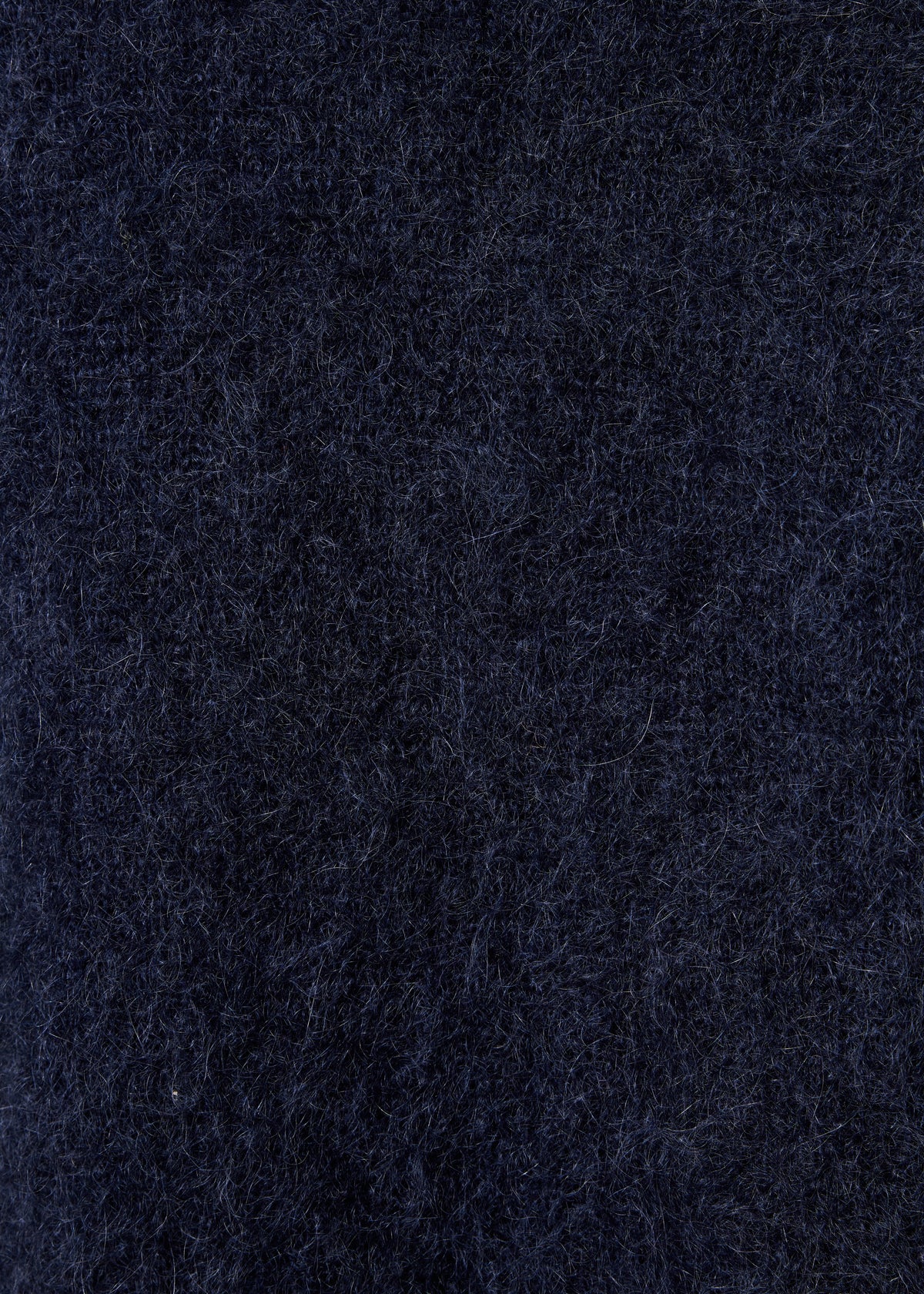 Marineblauer Mohair-Pullover mit langen Ärmeln