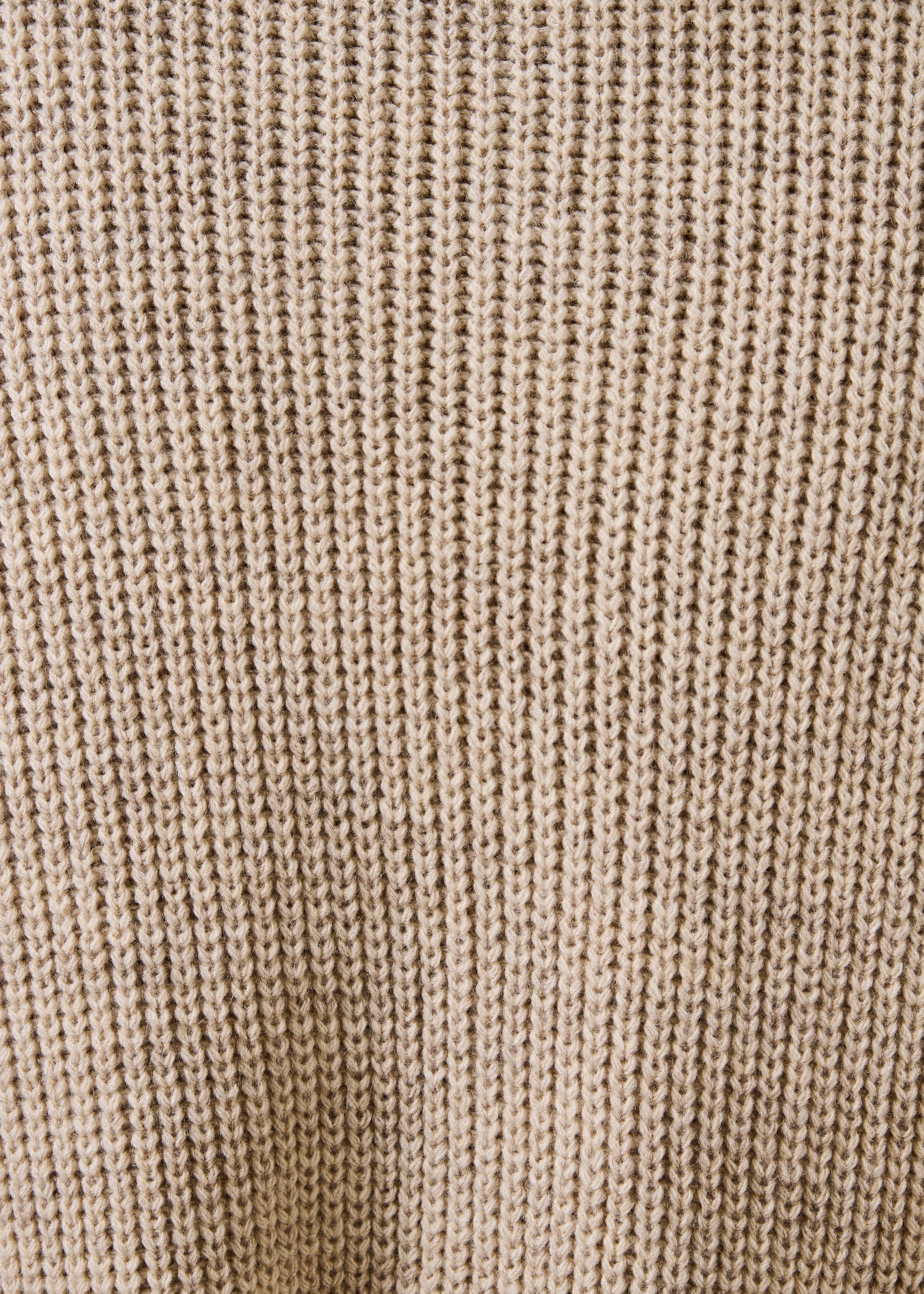 Beiger Kurzarmstrickjacke mit Rundhalsausschnitt