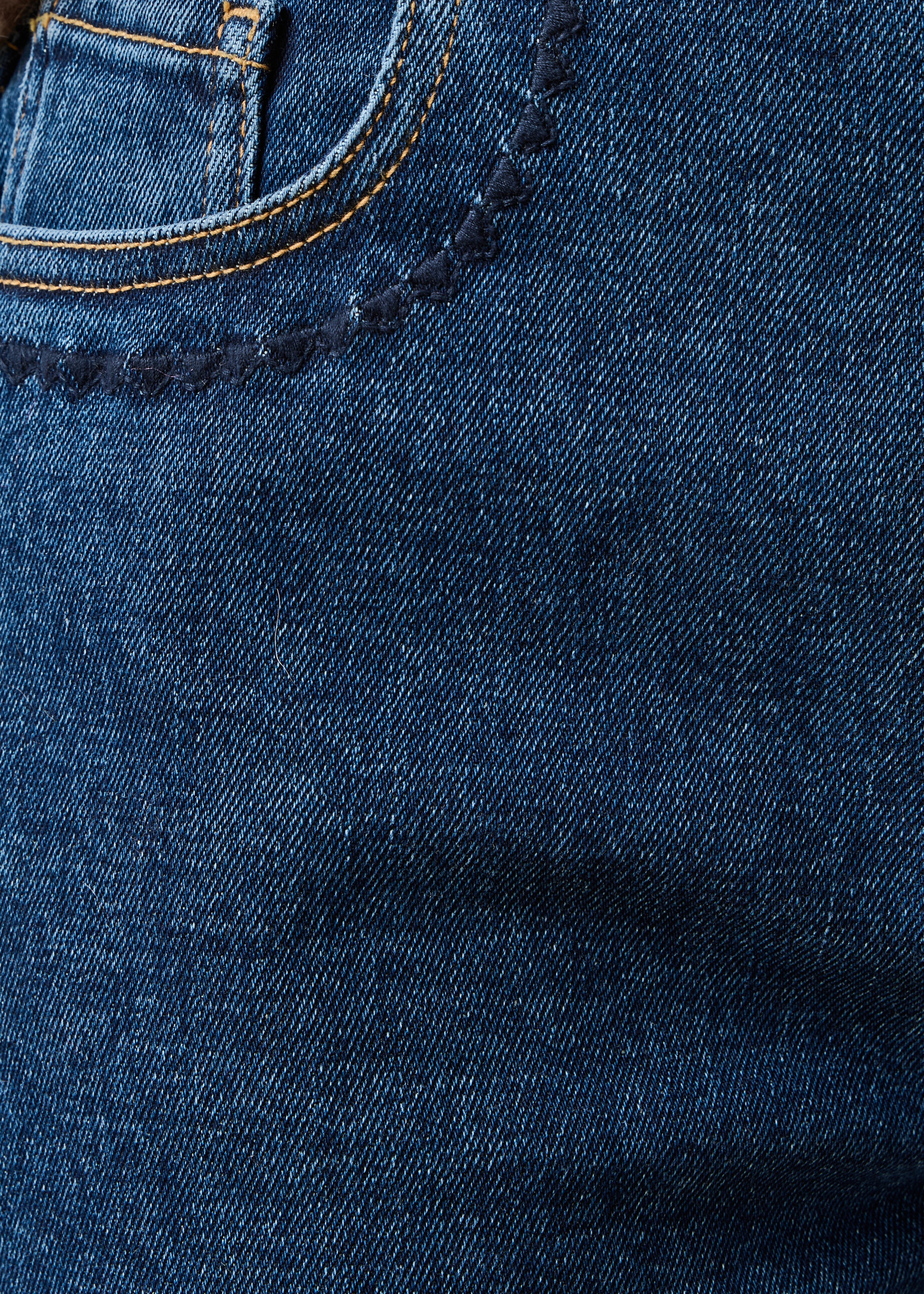 Slim fit jeans 7/8 blauw van biologisch katoen