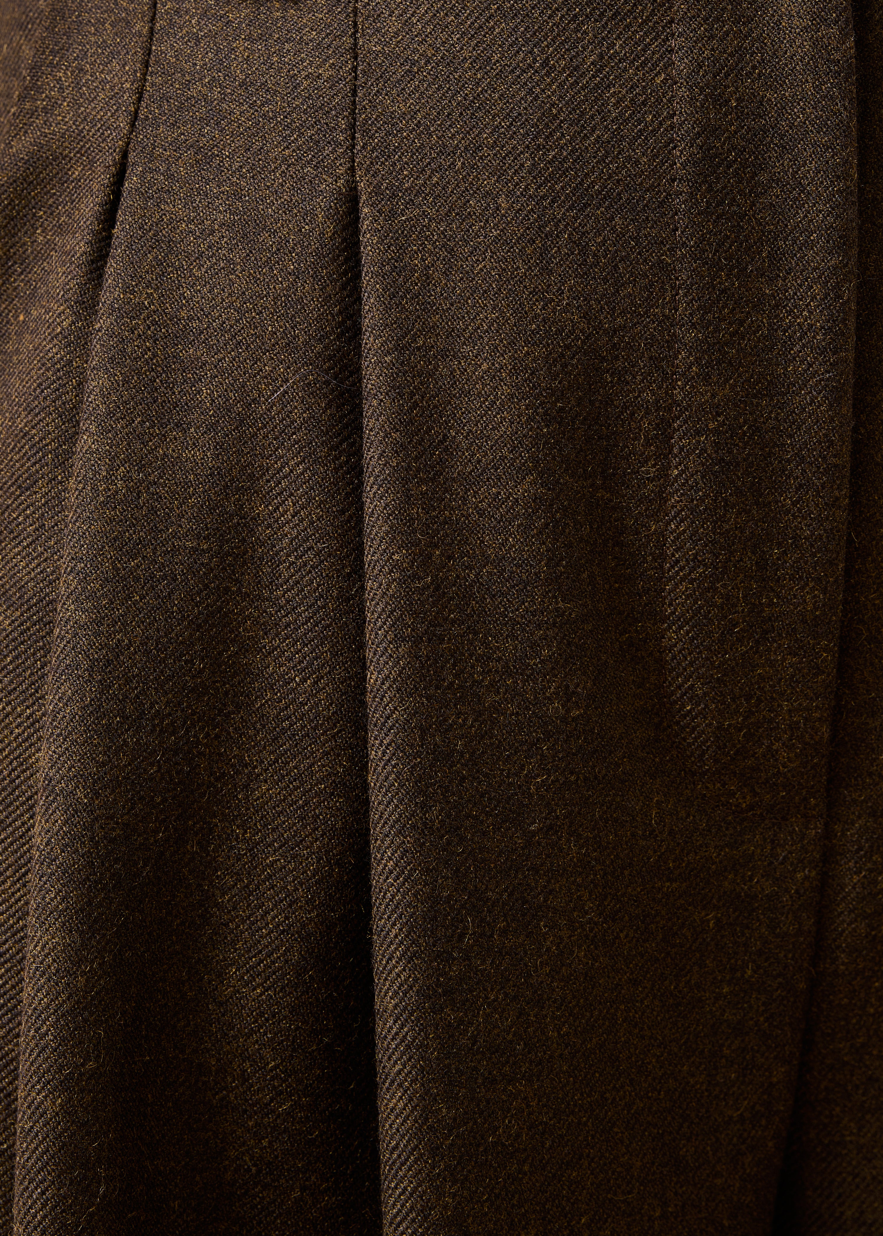 Pantalone largo marrone a vita alta