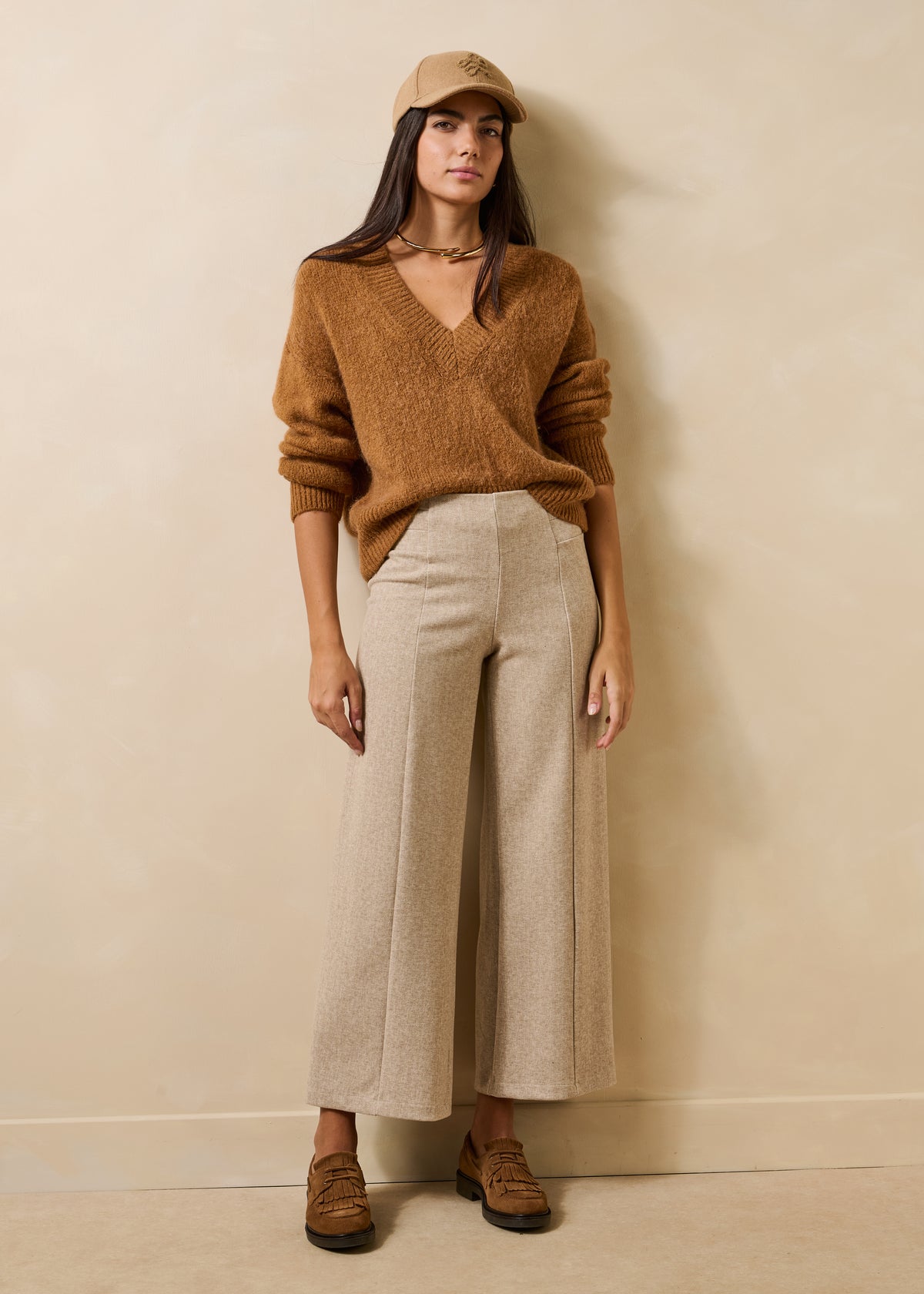 Ecru trousers - Emiora