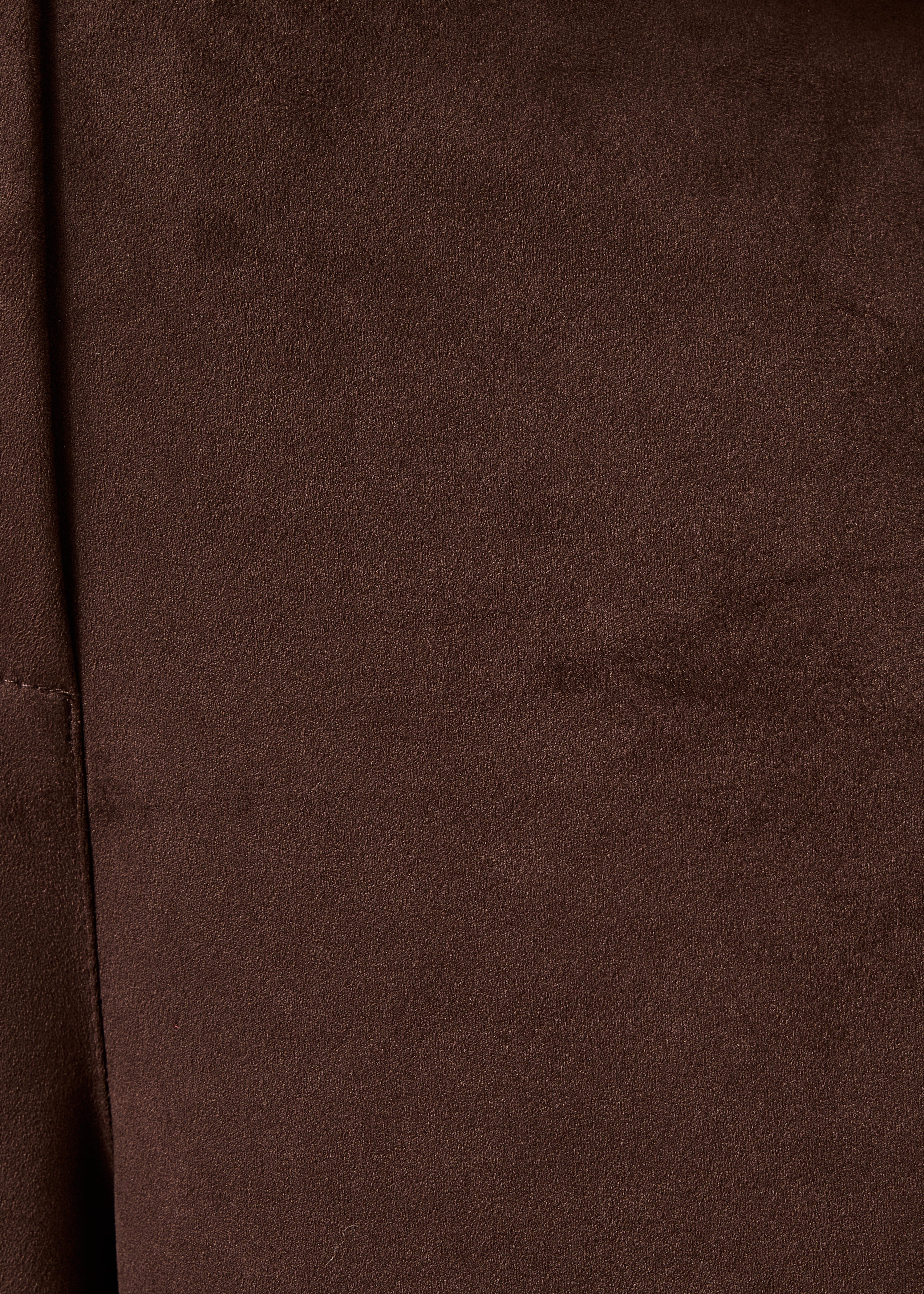 Pantalon crop et large marron en suédine