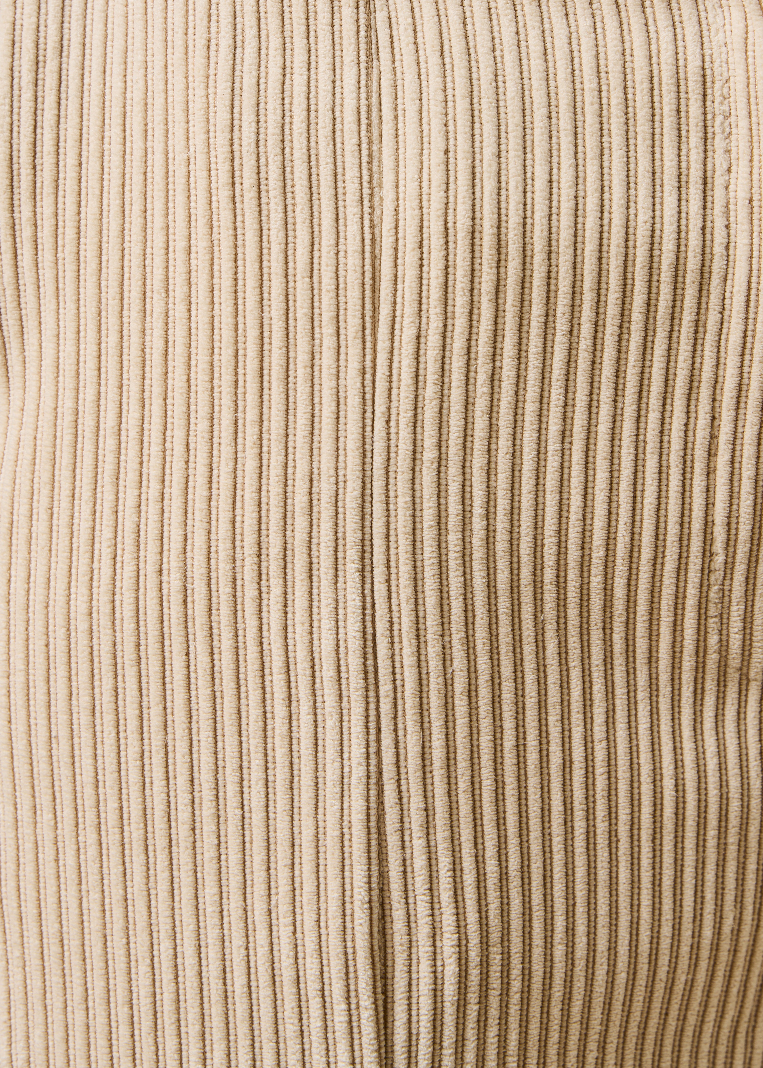 Bermuda long beige en velours côtelé
