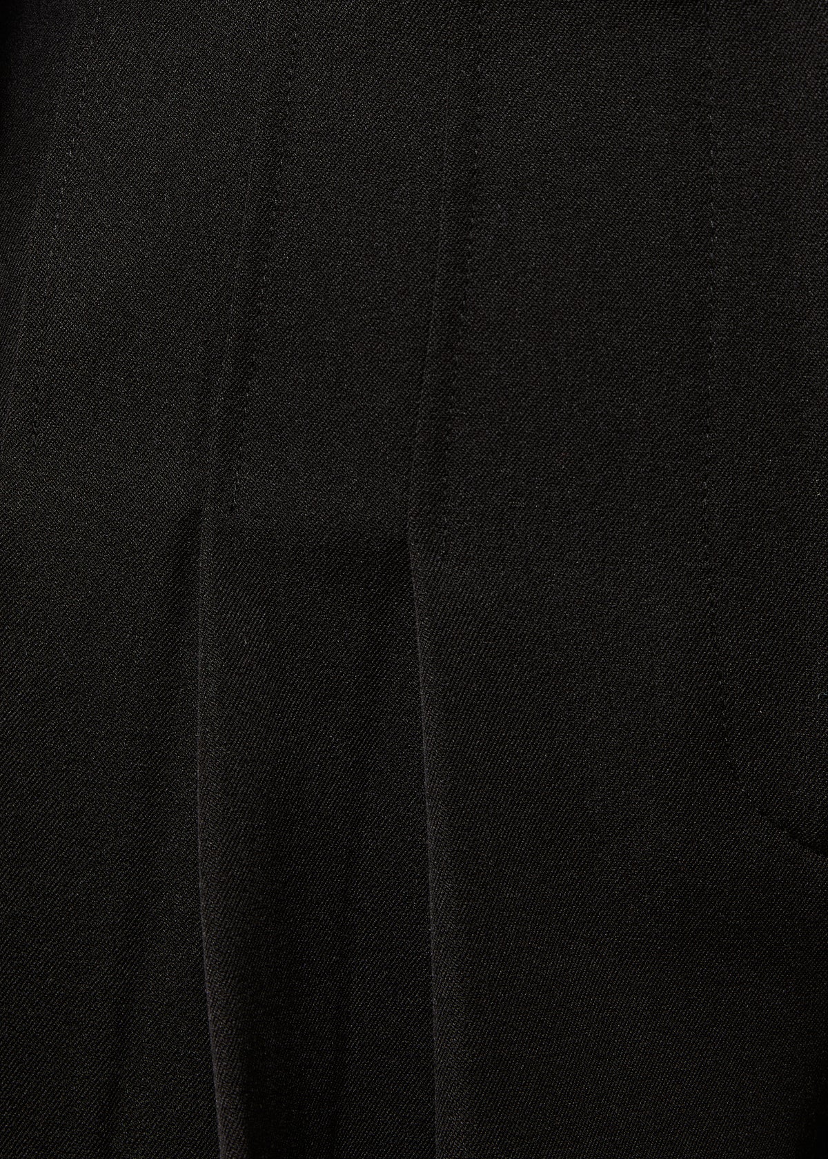 Pantalon cropped noir large plissé
