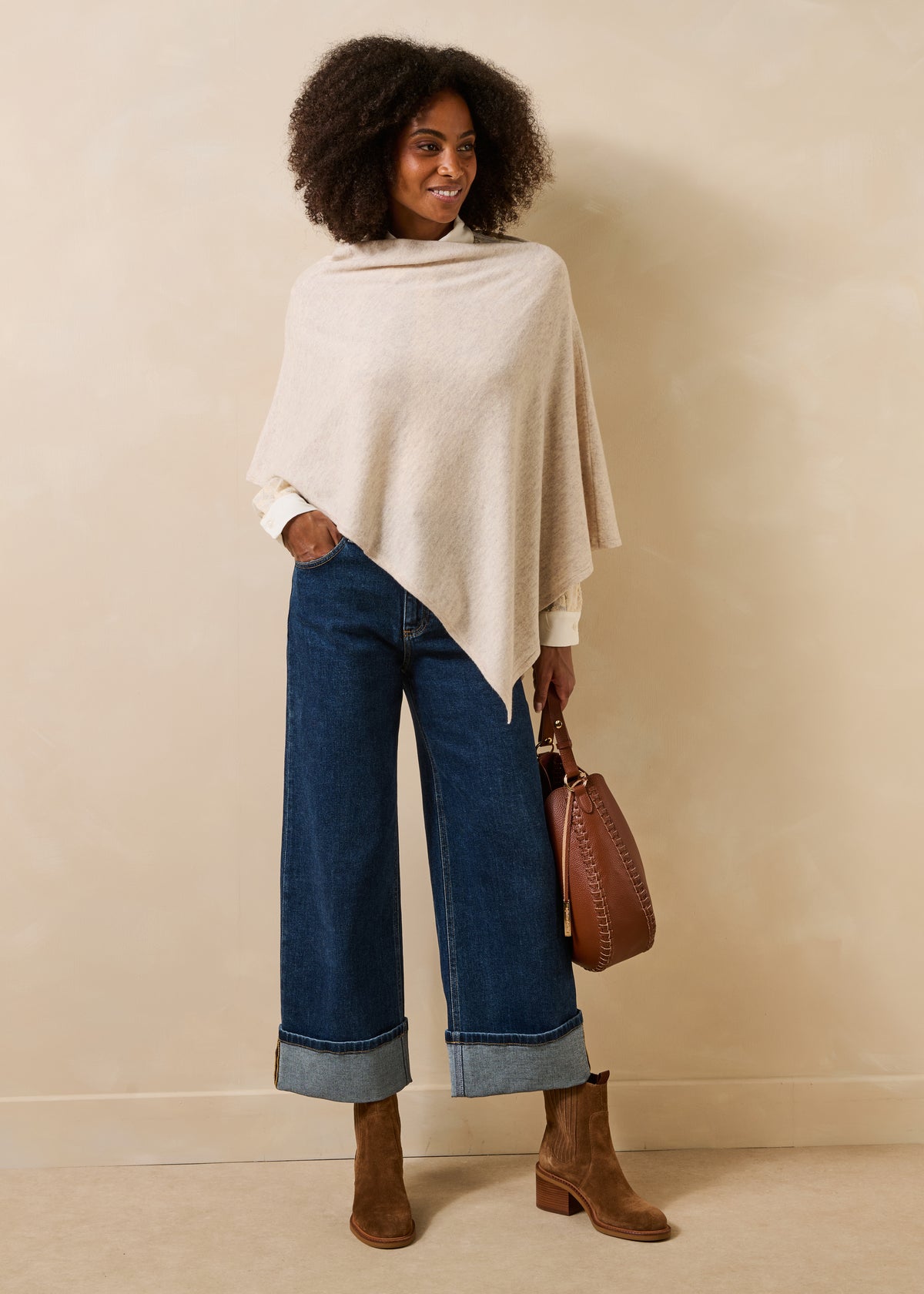 Ecru sweater - Foncho