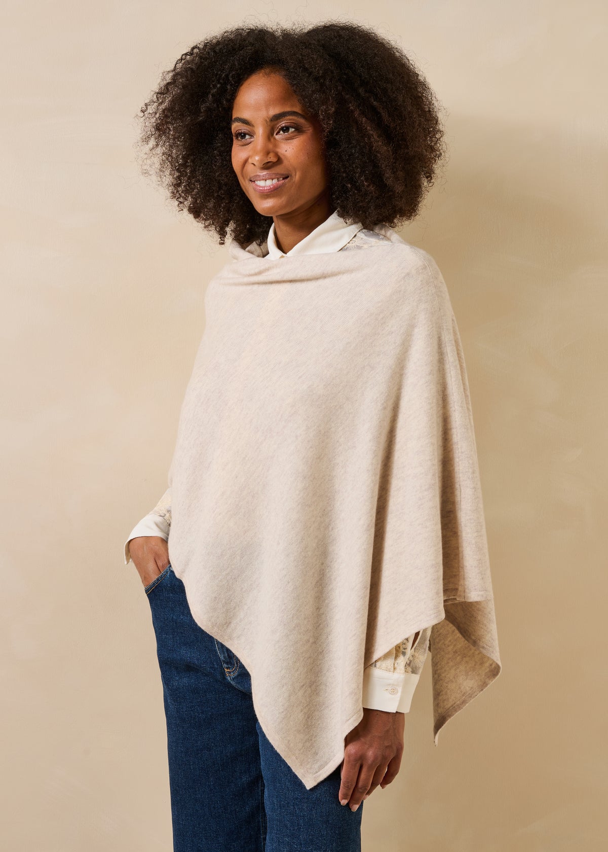 Ecru sweater - Foncho
