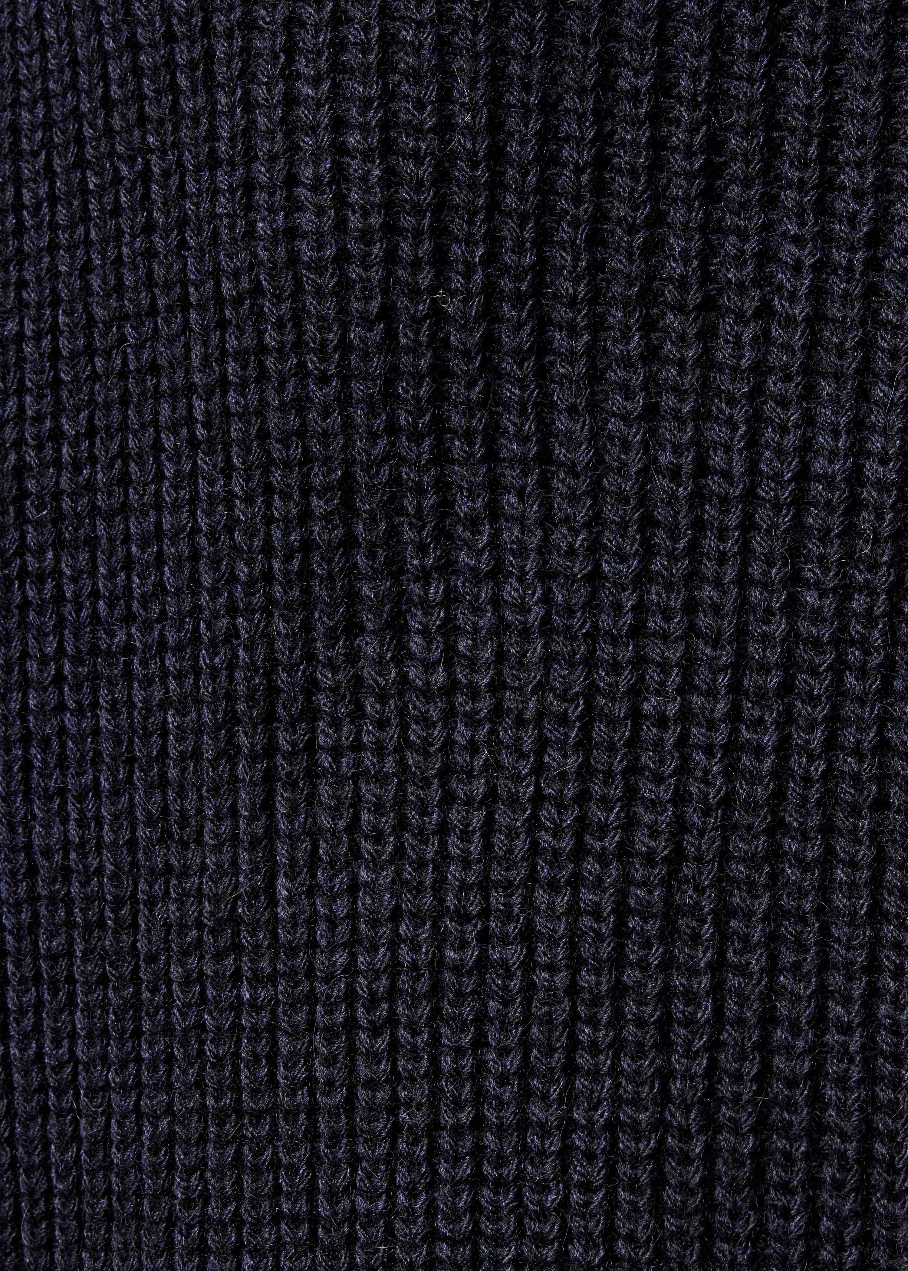 Maglione blu navy a maniche corte con scollo rotondo