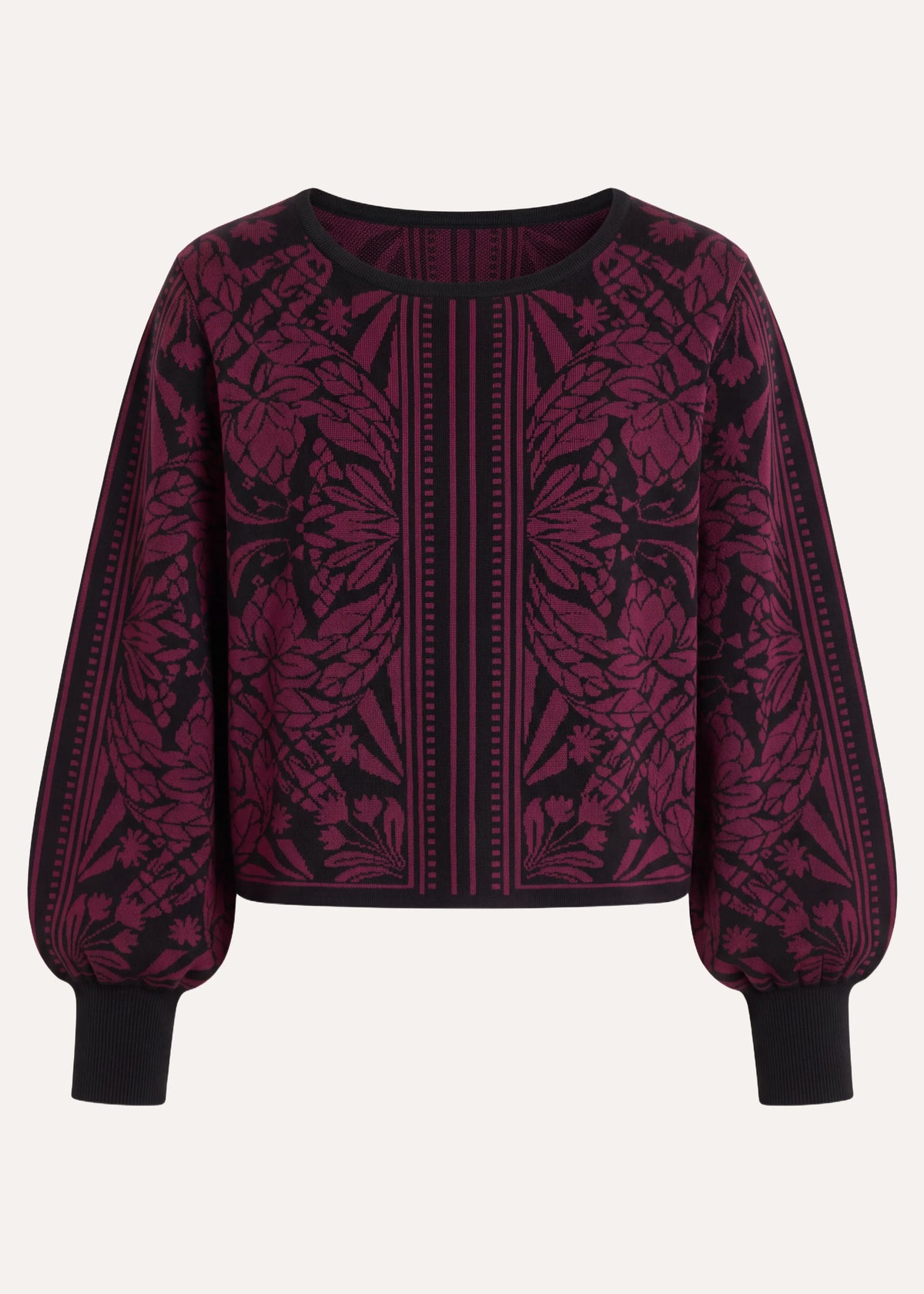 Pull noir et aubergine - Gambie