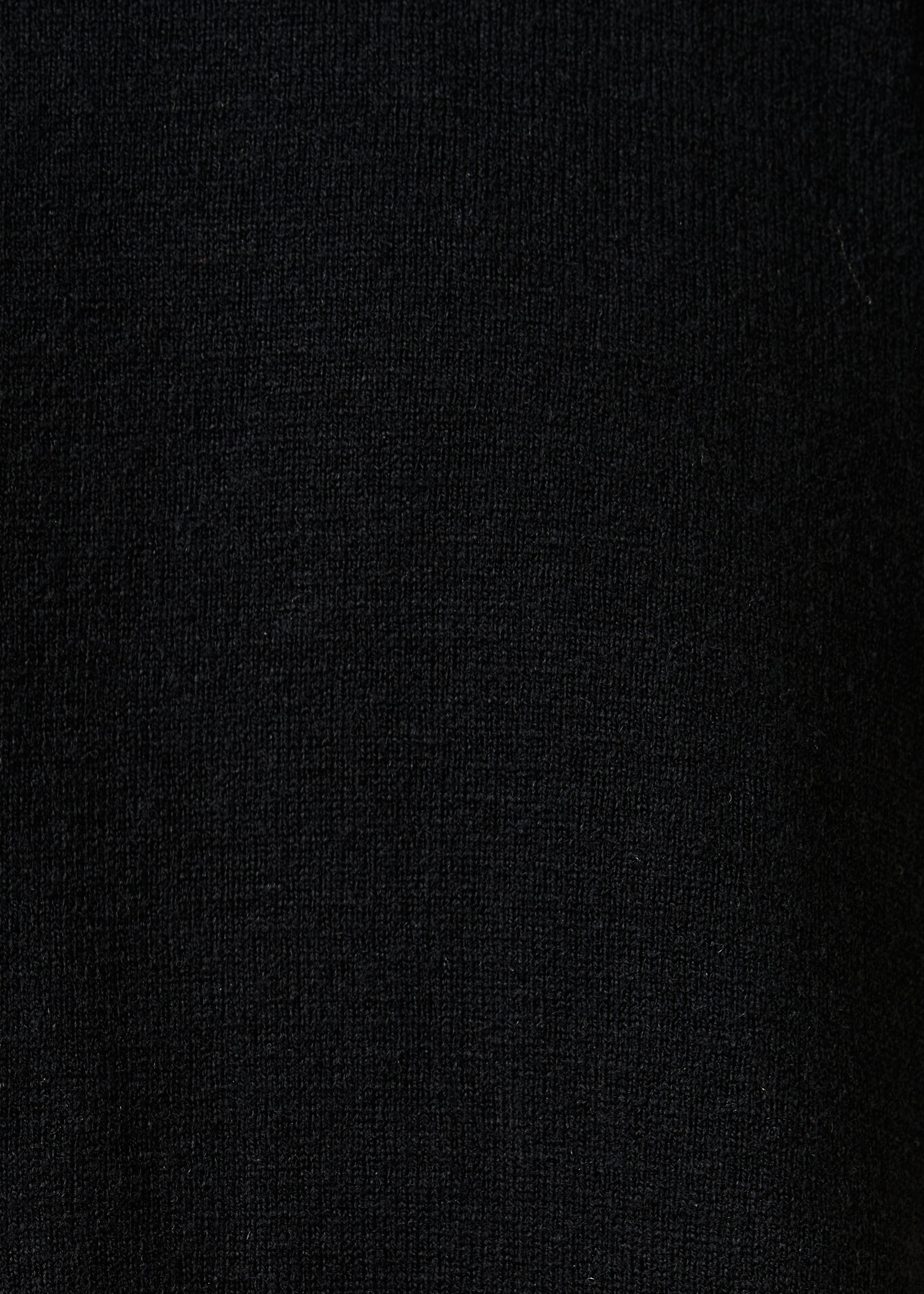 Maglione nero a maniche lunghe in lana e cotone
