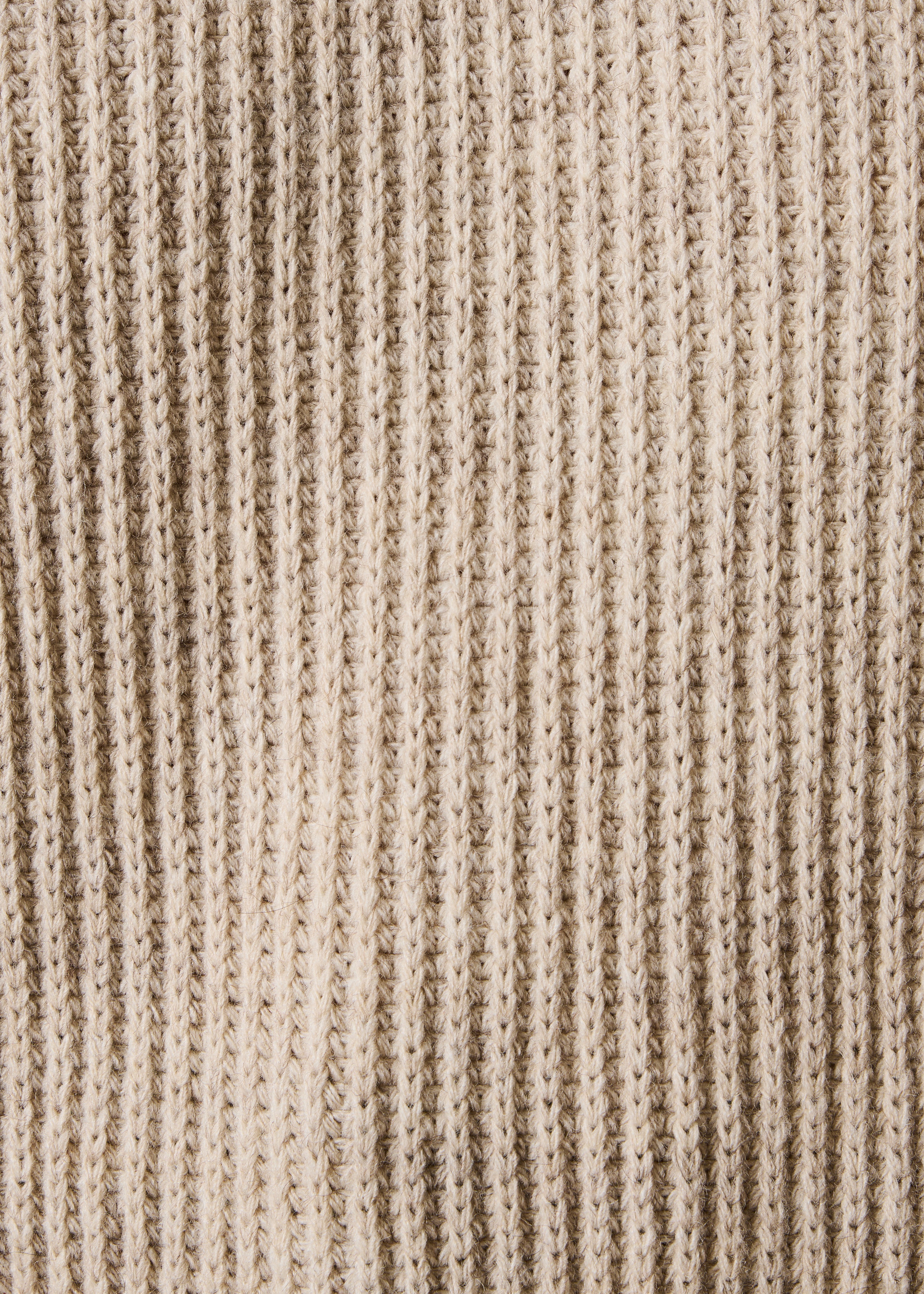 Maglione beige a maniche lunghe con scollo rotondo