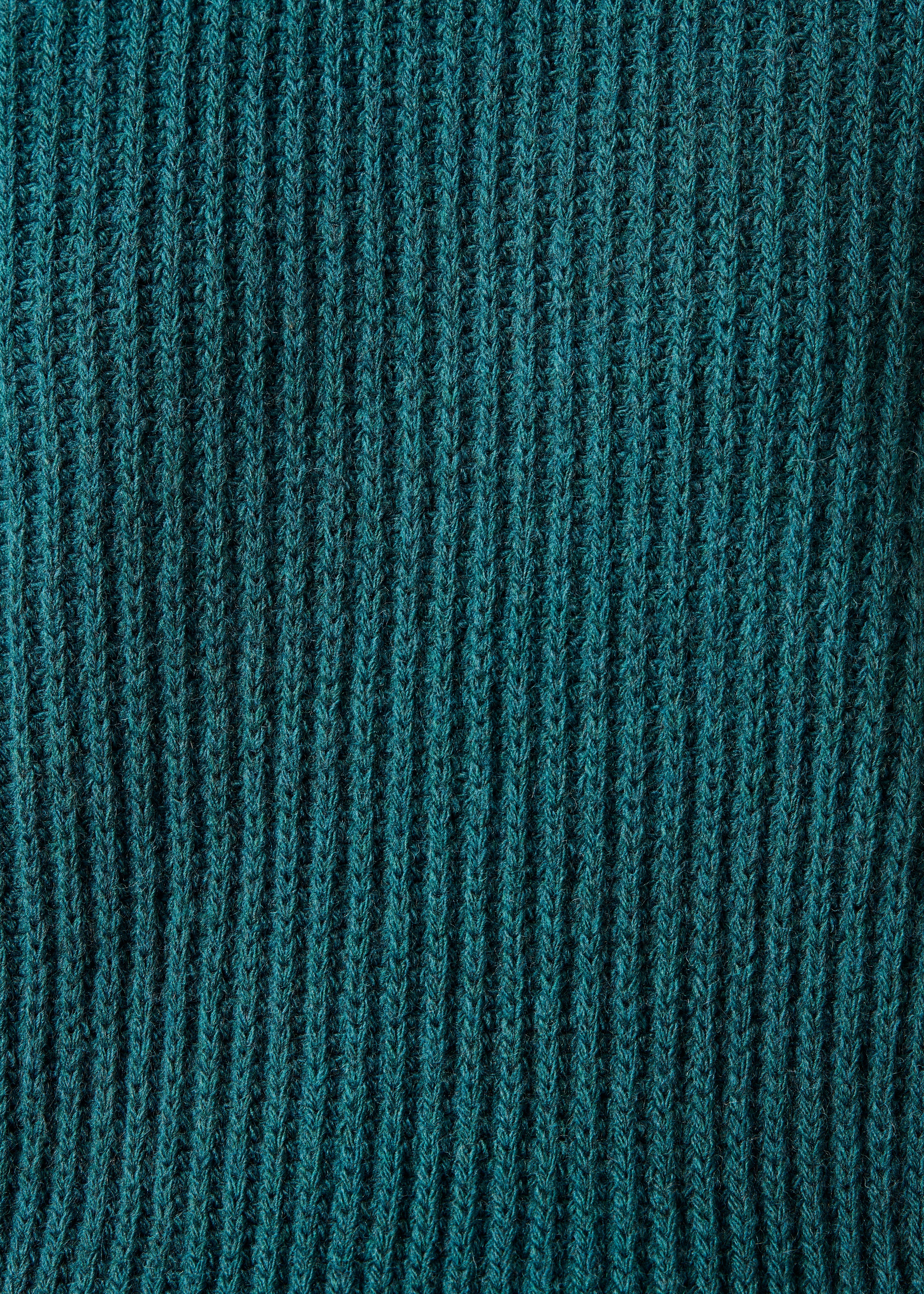 Pull bleu pétrole manches longues col rond