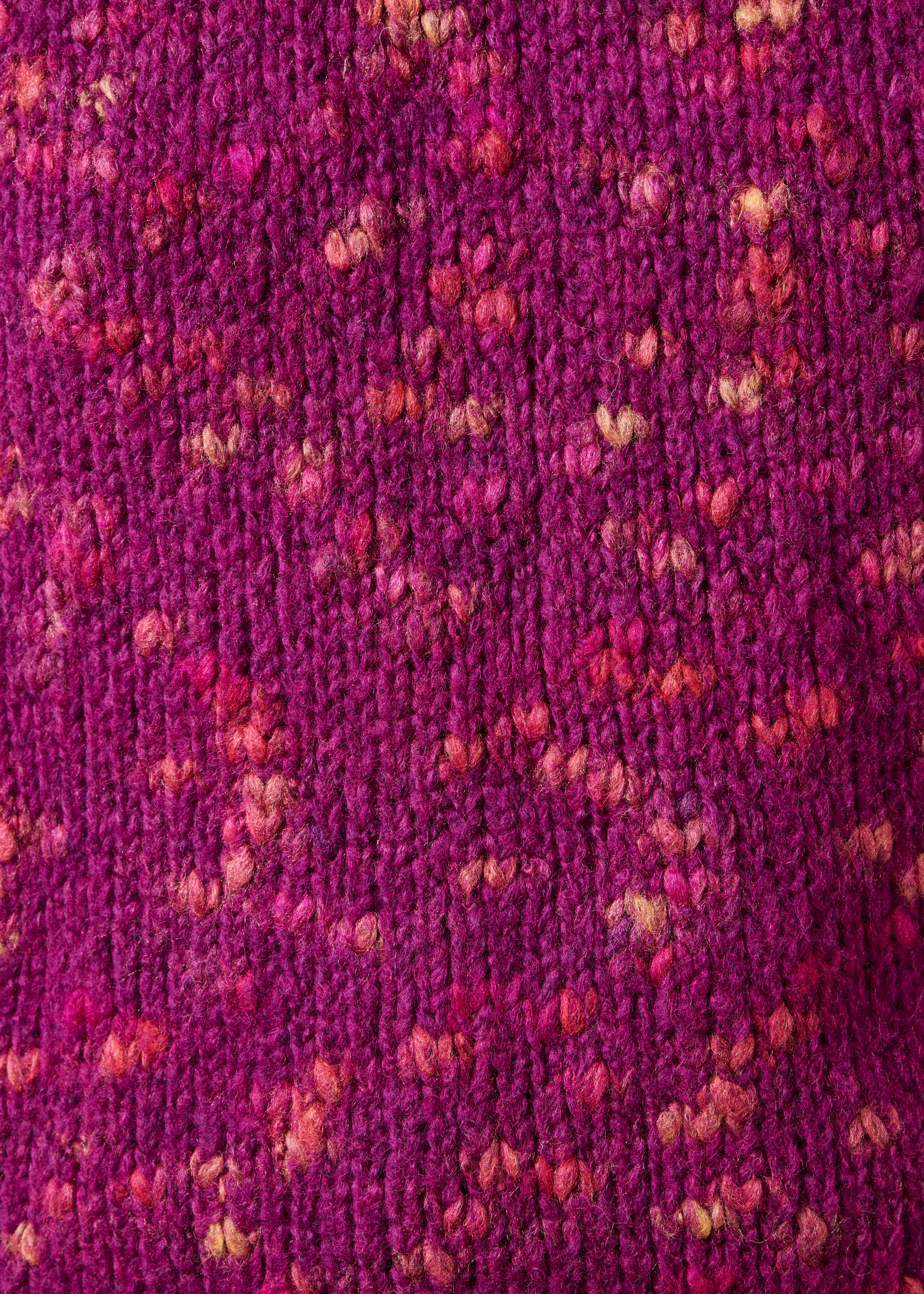 Purple long-sleeve turtleneck sweater