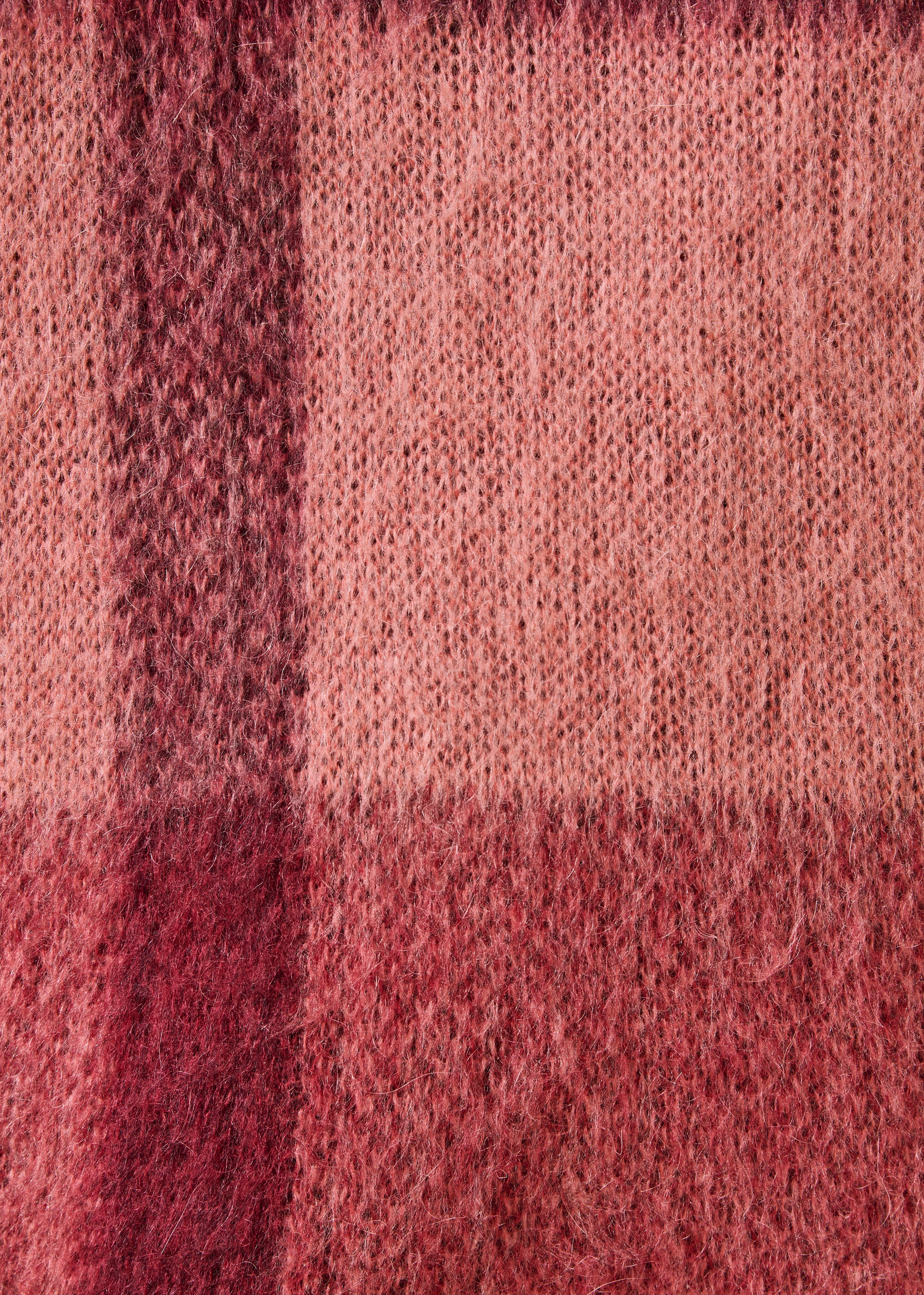 Jersey rosa de manga larga con jacquard y cuello redondo