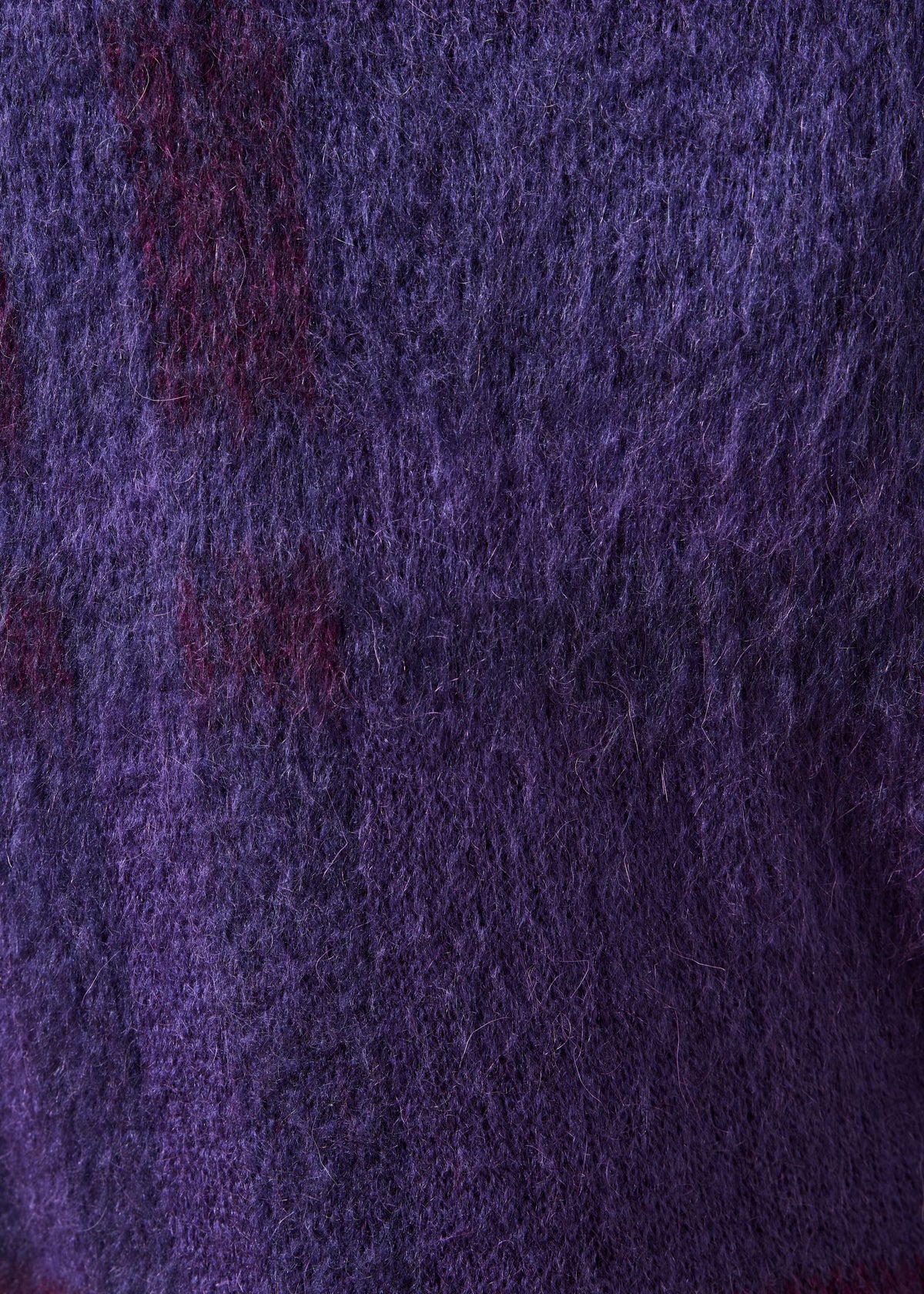 Violetter Pullover mit langen Ärmeln aus Jacquard und Rundhalsausschnitt