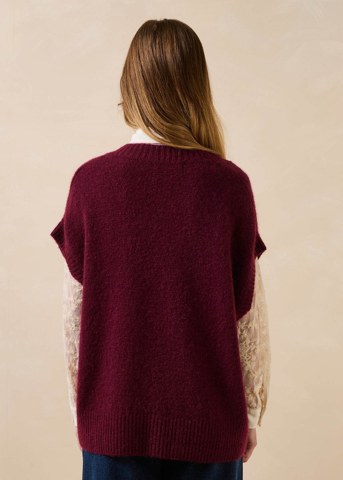 Pullover color melanzana - Gwendo