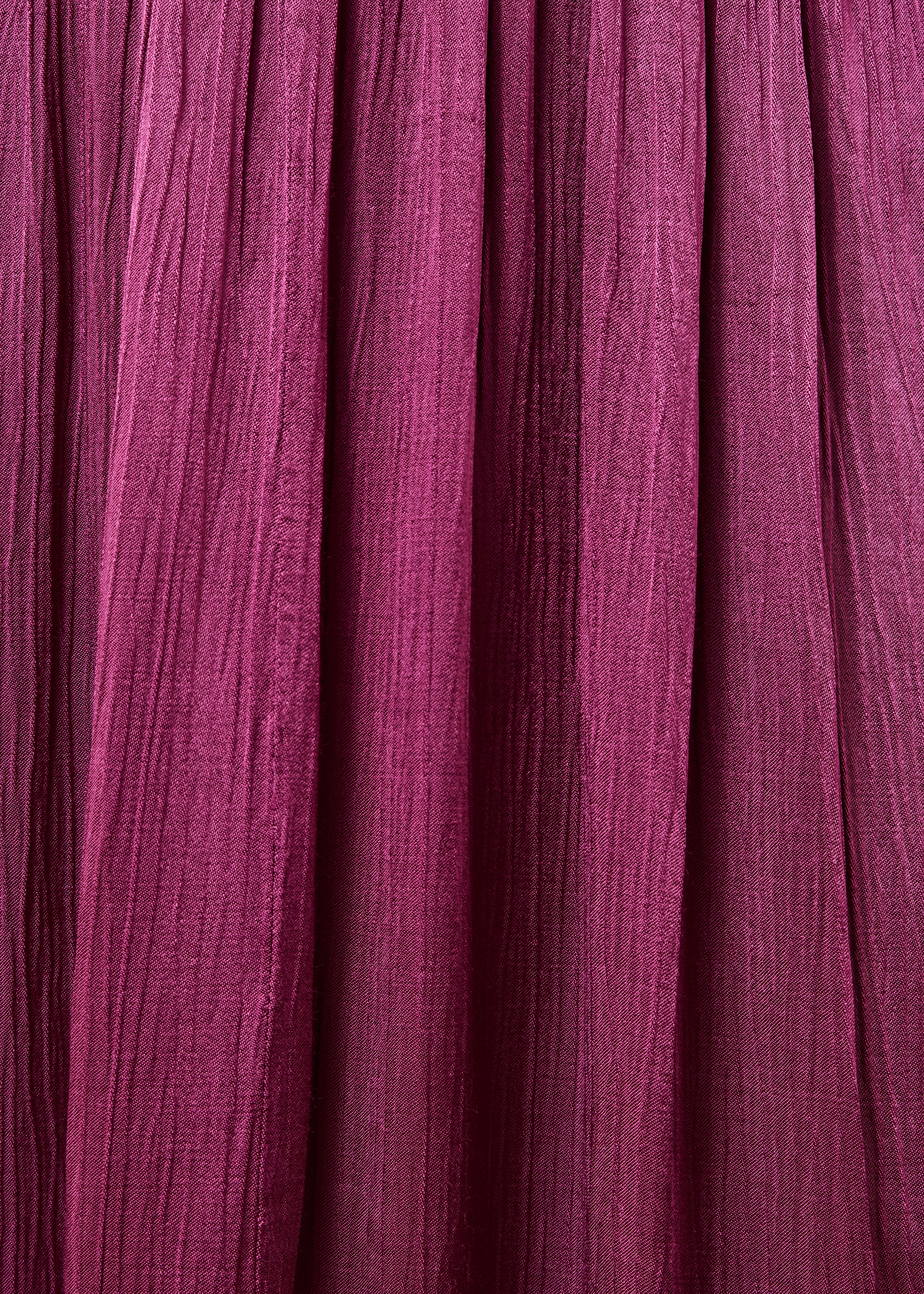 Robe longue violette manches courtes encolure V