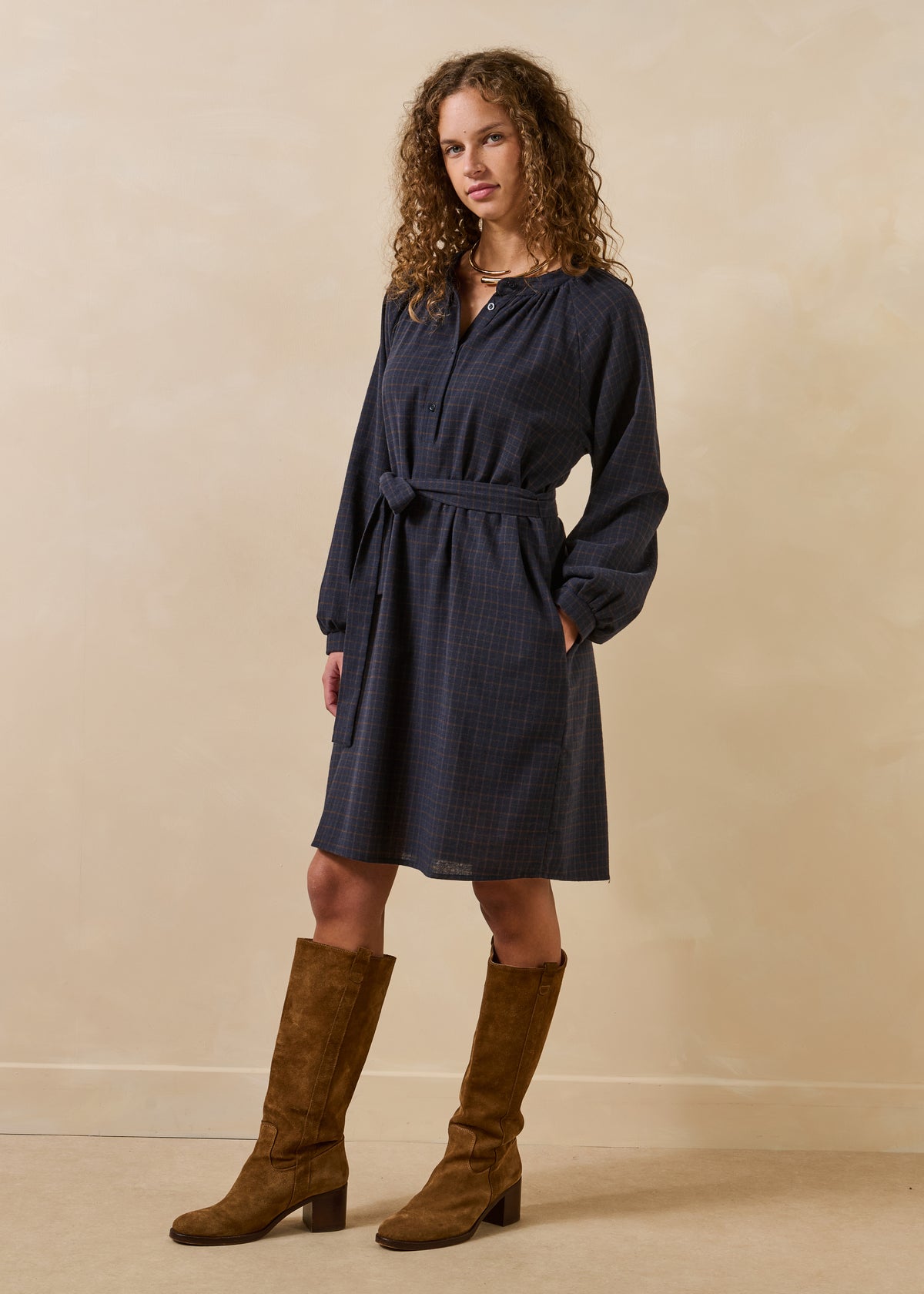 Vestido azul-marinho - Gelvia