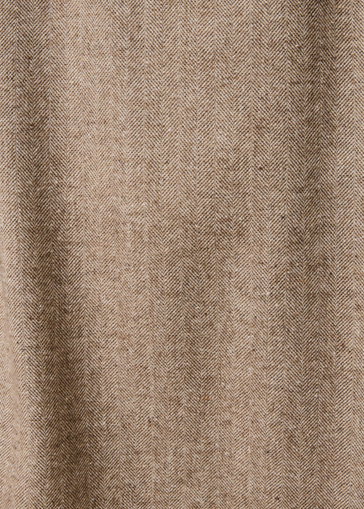 Abito beige maniche lunghe collo alto in tweed