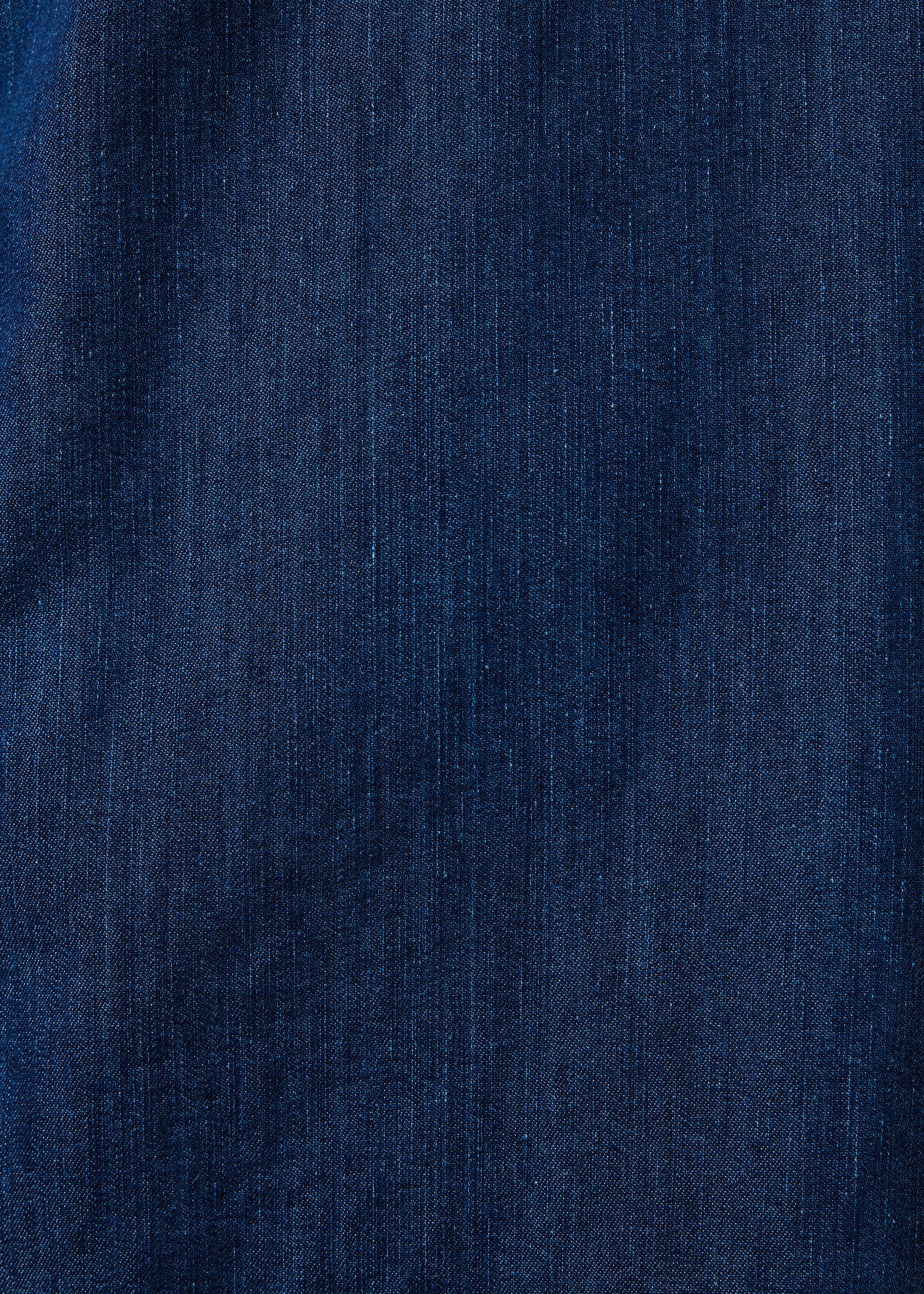 Raw denim short dress with long sleeves