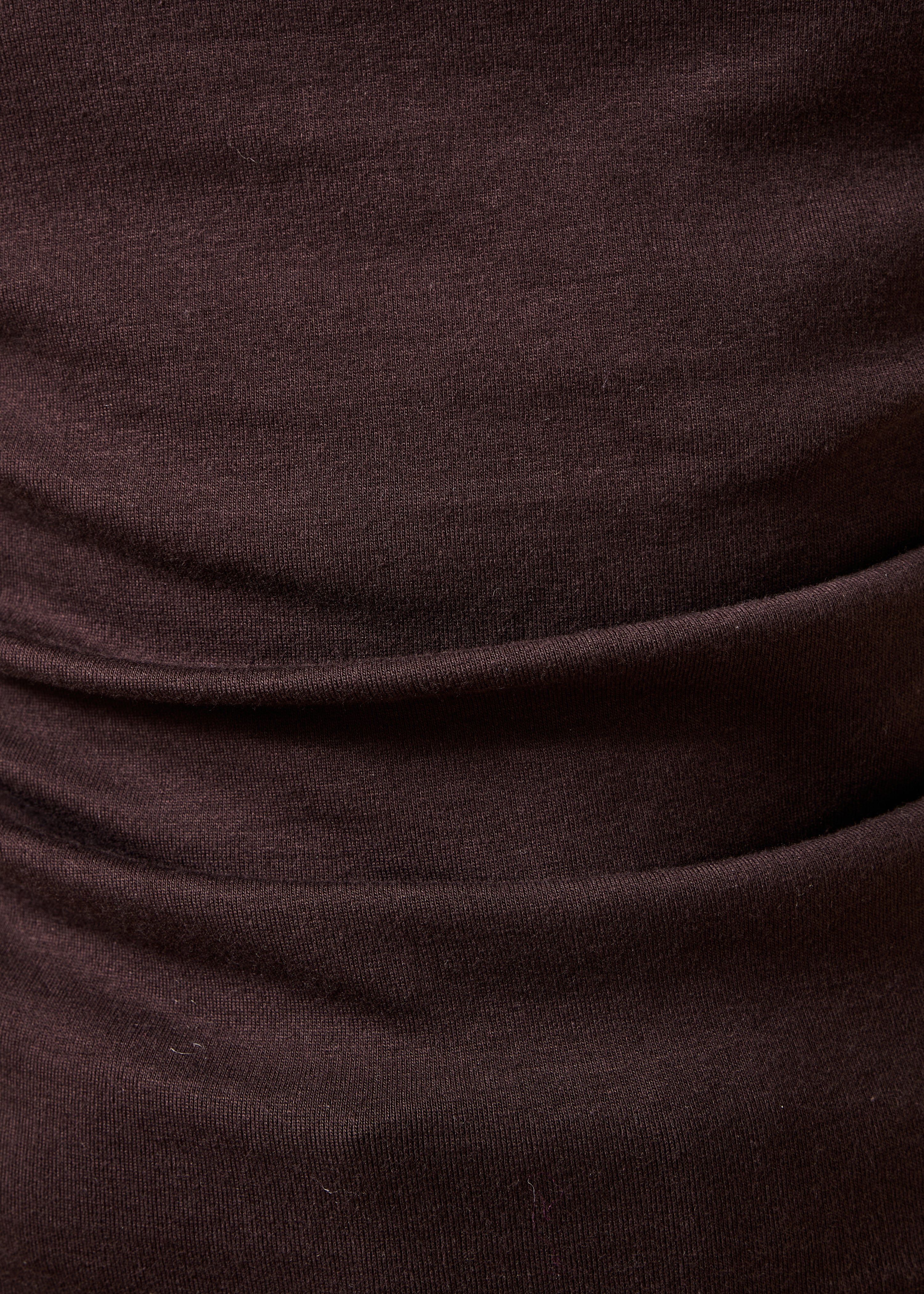 T-shirt marron en jersey manches longues