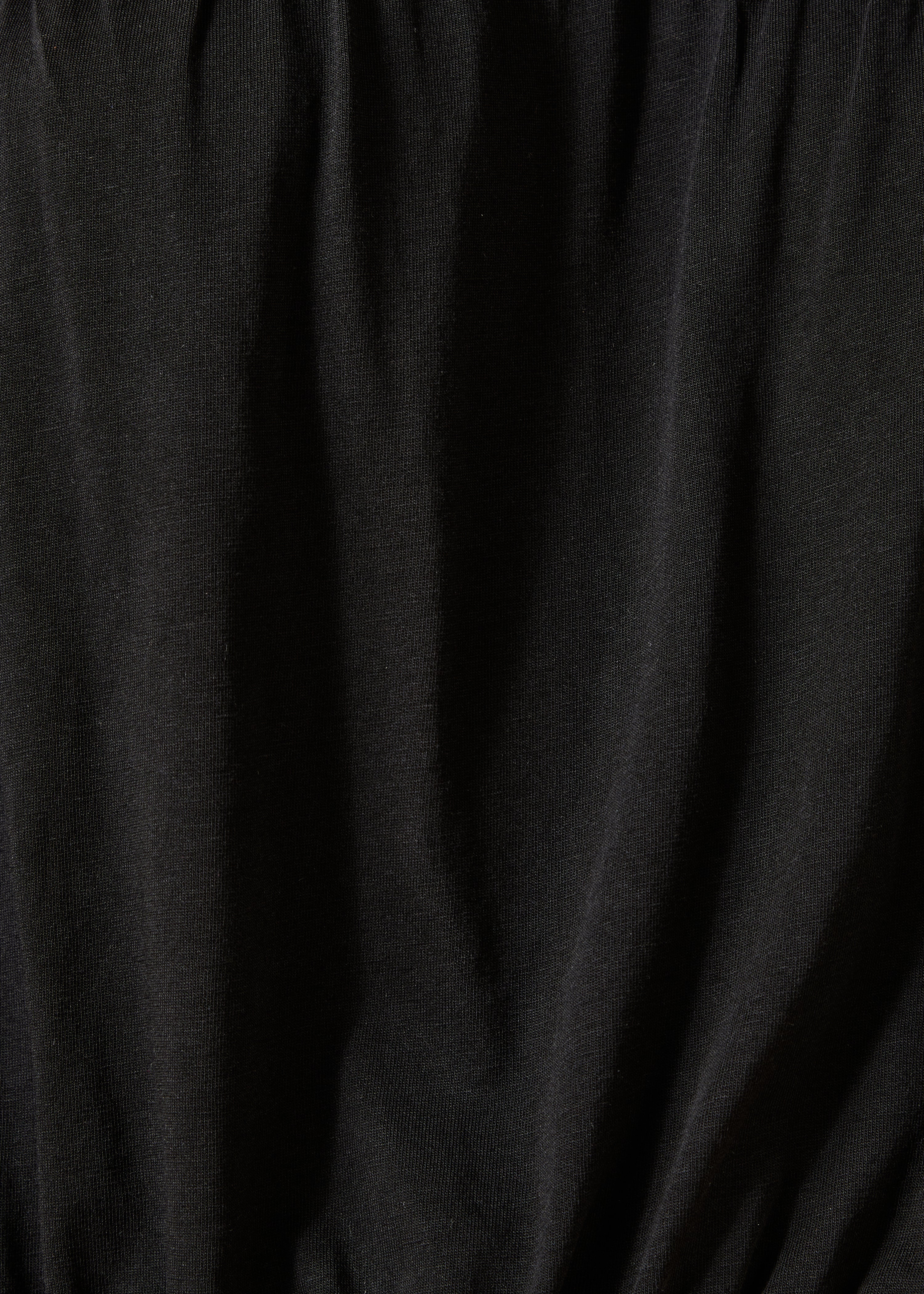 Black lyocell long-sleeve T-shirt