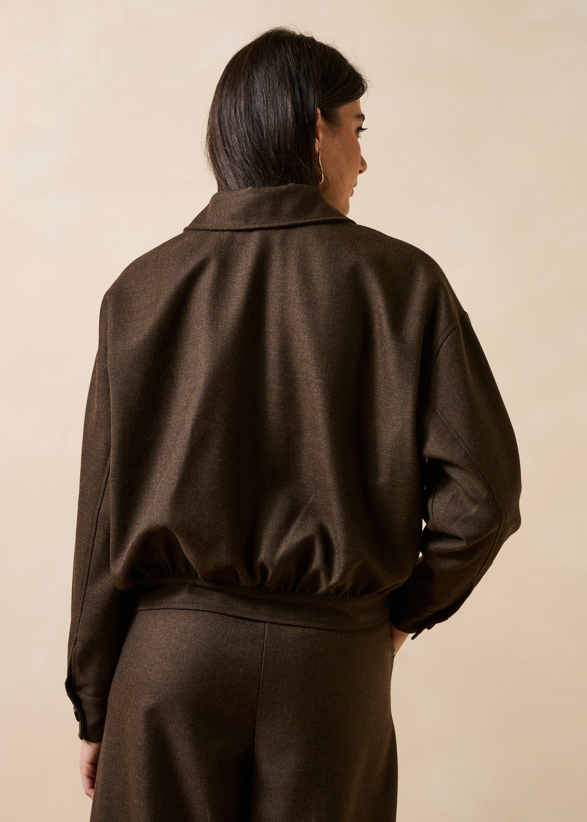 Veste marron manches longues