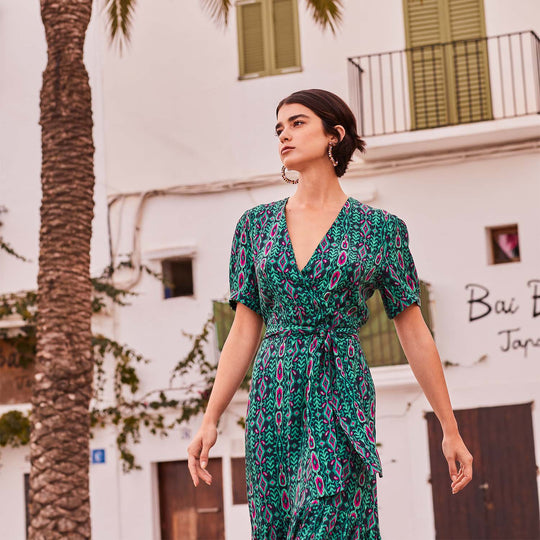 Haut manches longues femme occasion La Fée Maraboutée Vert Taille 38