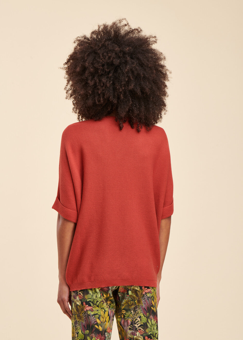 Oversize short-sleeved jumper